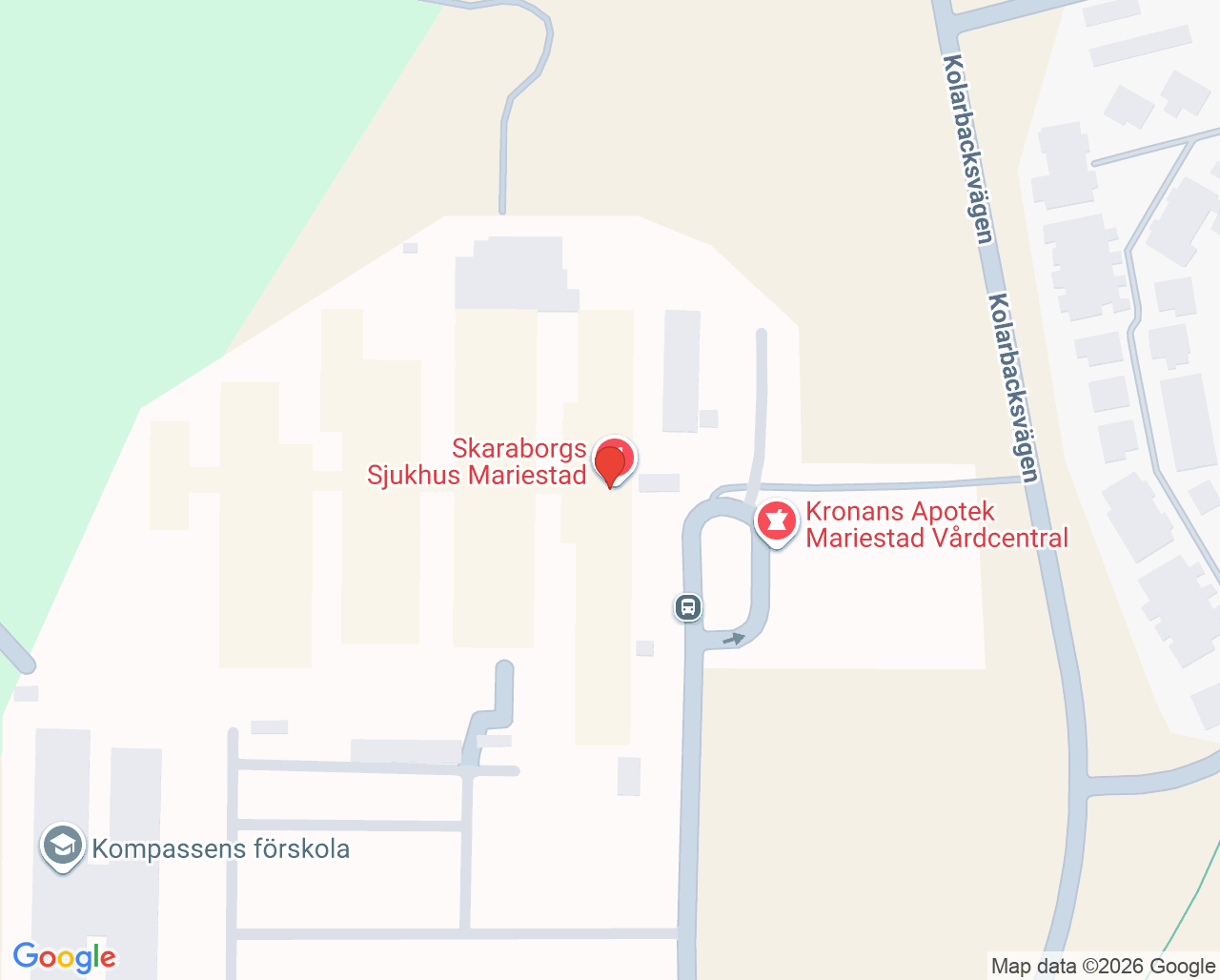 Karta till Närhälsan Mariestad vårdcentral, Mariestad