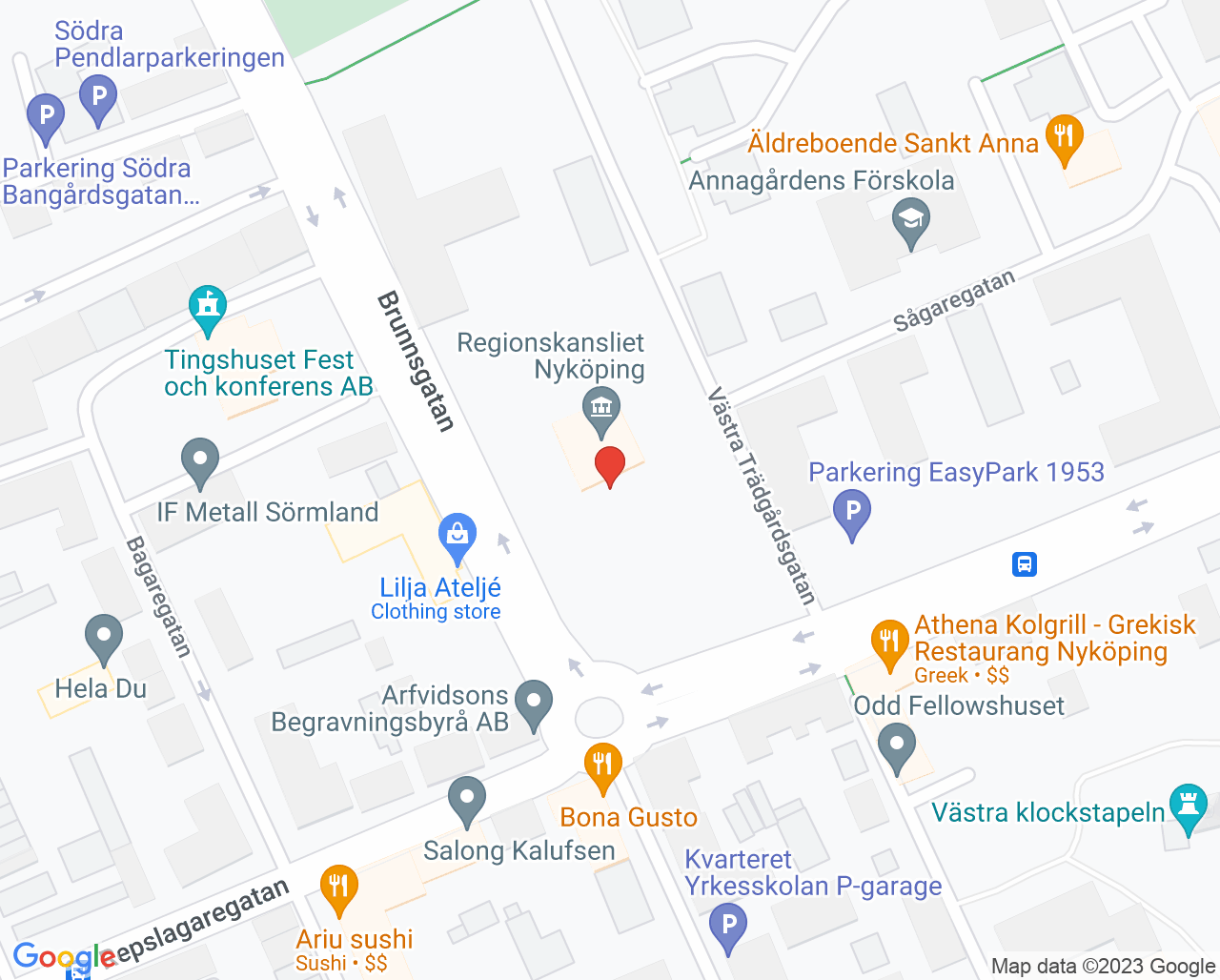Karta till Oppositionsråd, Nyköping