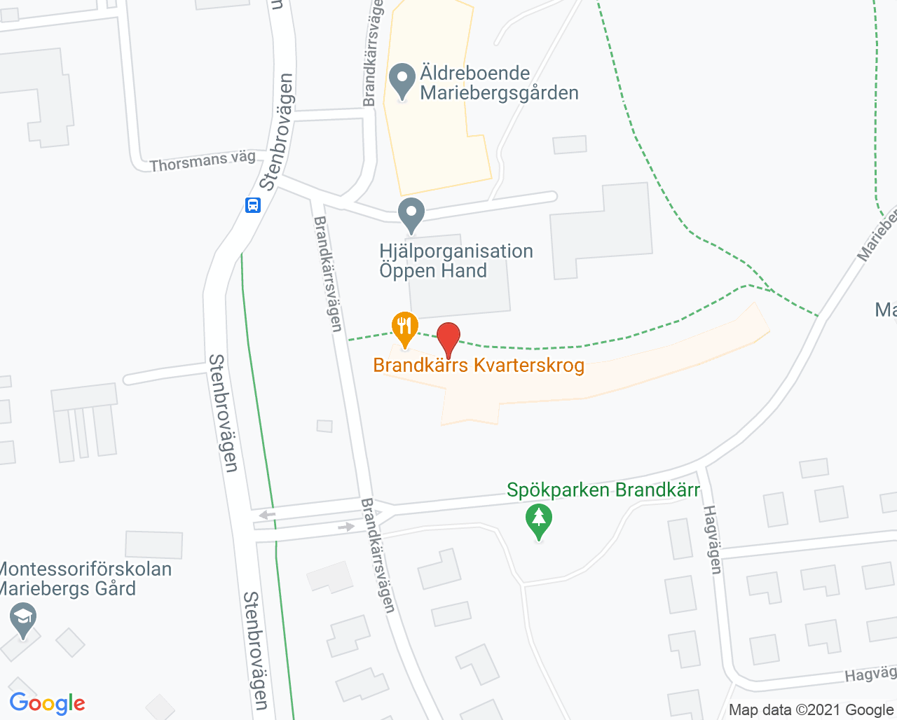 Karta till Distriktssköterskemottagningen Brandkärr Nyköping, Nyköping