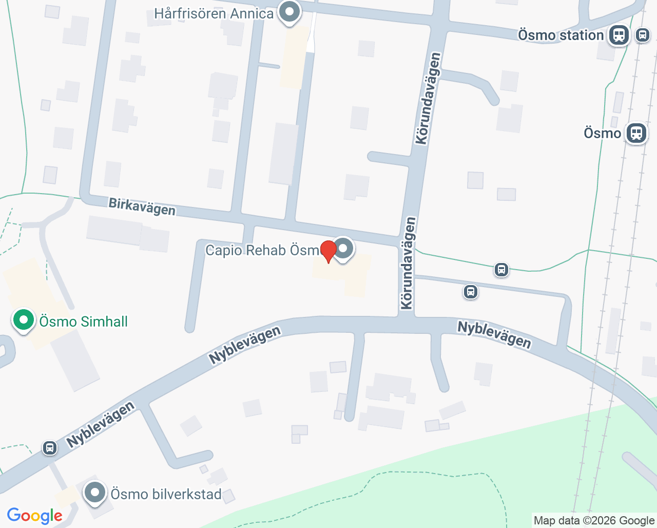 Karta till Capio Vårdcentral Ösmo, Nynäshamn