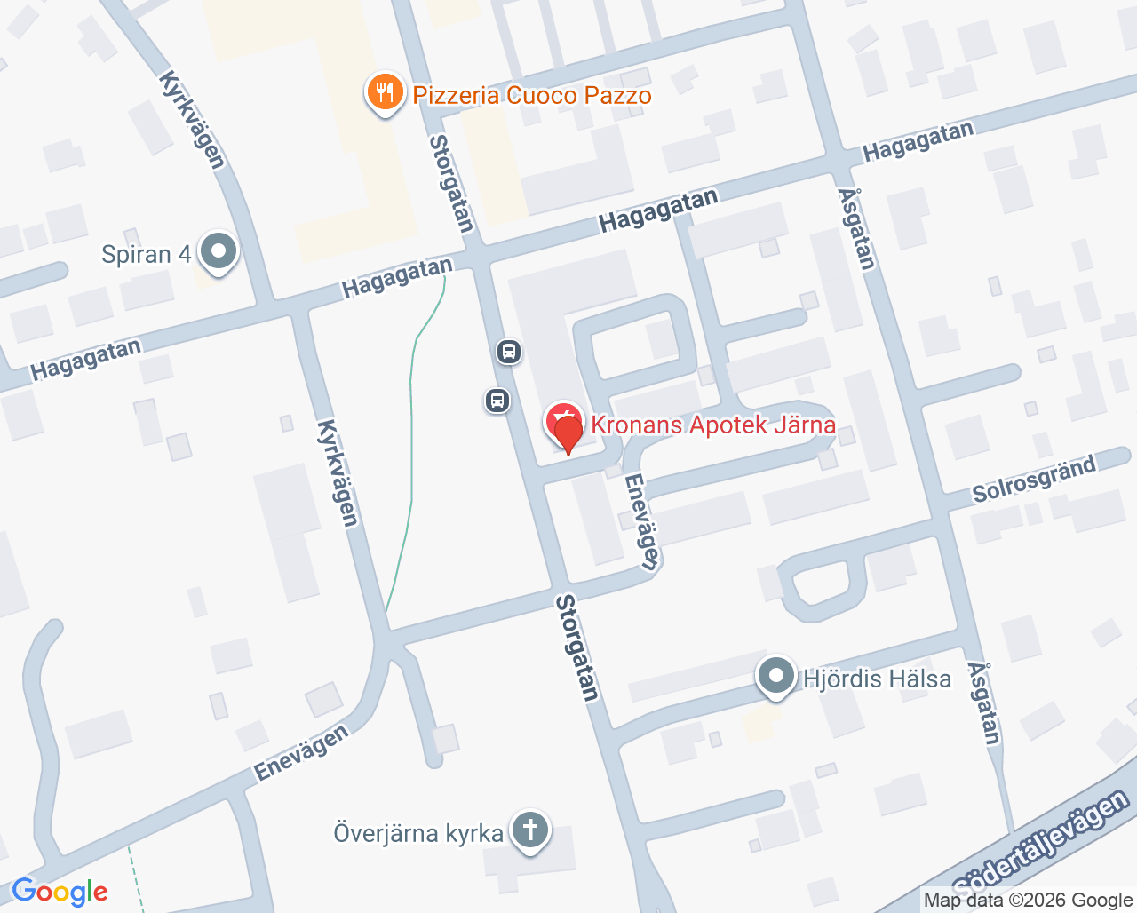 Karta till Järna Rehab PVR, Södertälje
