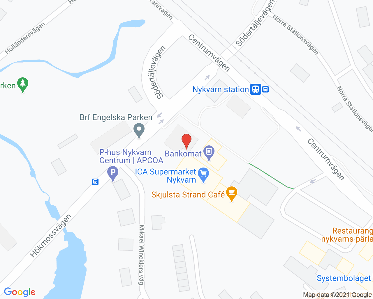 Karta till Nykvarn Rehab PVR