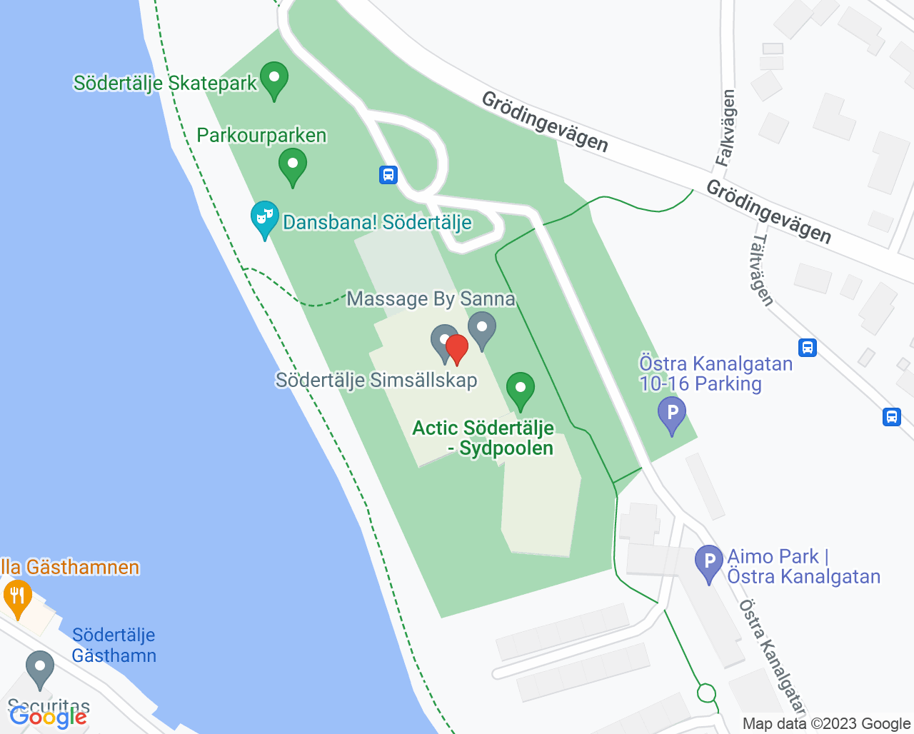 Karta till Södertälje Rehab Specialistcenter - My Lejerstedt