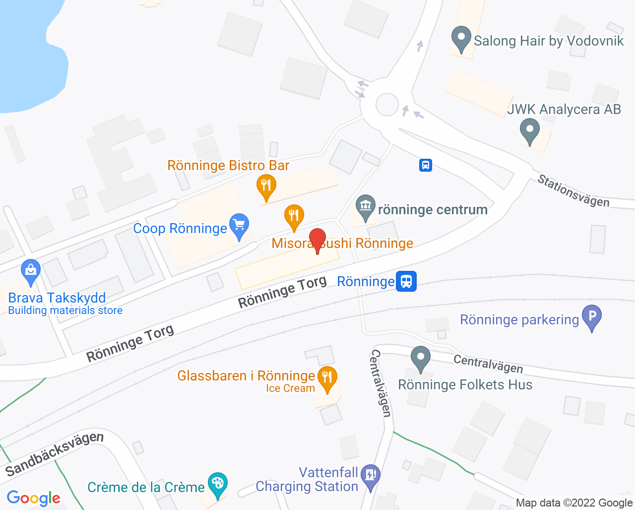 Karta till Synsam Rönninge
