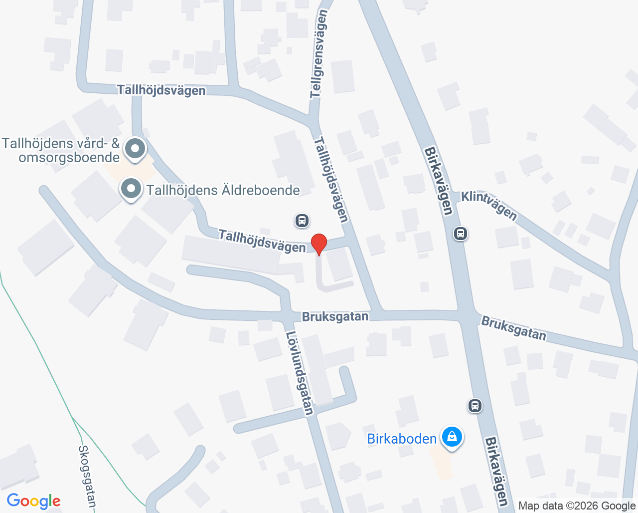 Karta till Vital Södertälje Tallhöjden