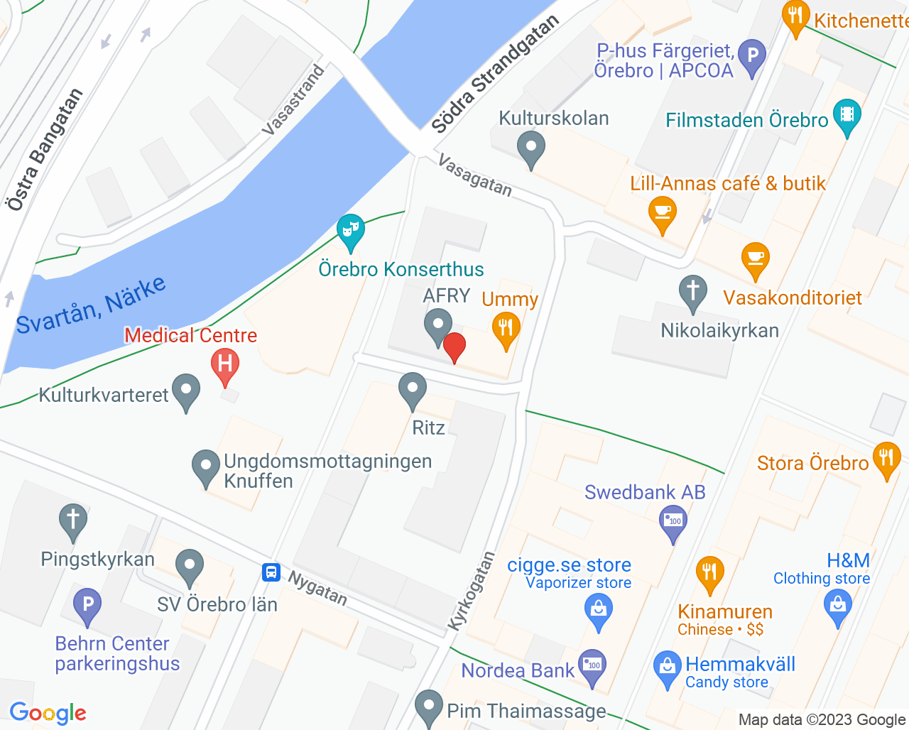 Karta till Tolkcentralen, Örebro