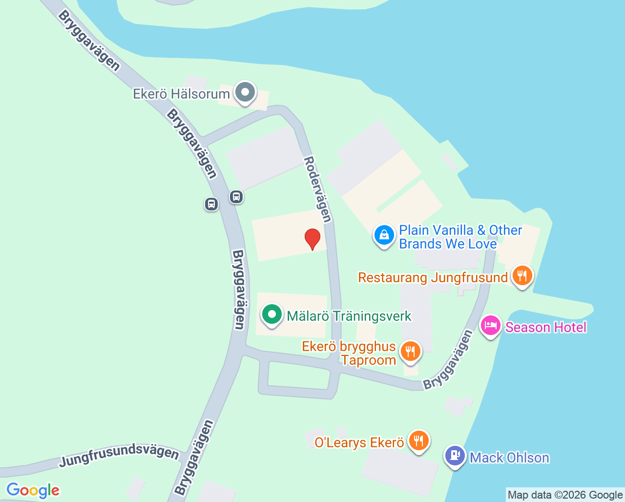 Karta till Mälarö Sports Clinic - Jeanettes Idrottsrehab Spec fysioterapi, Ekerö