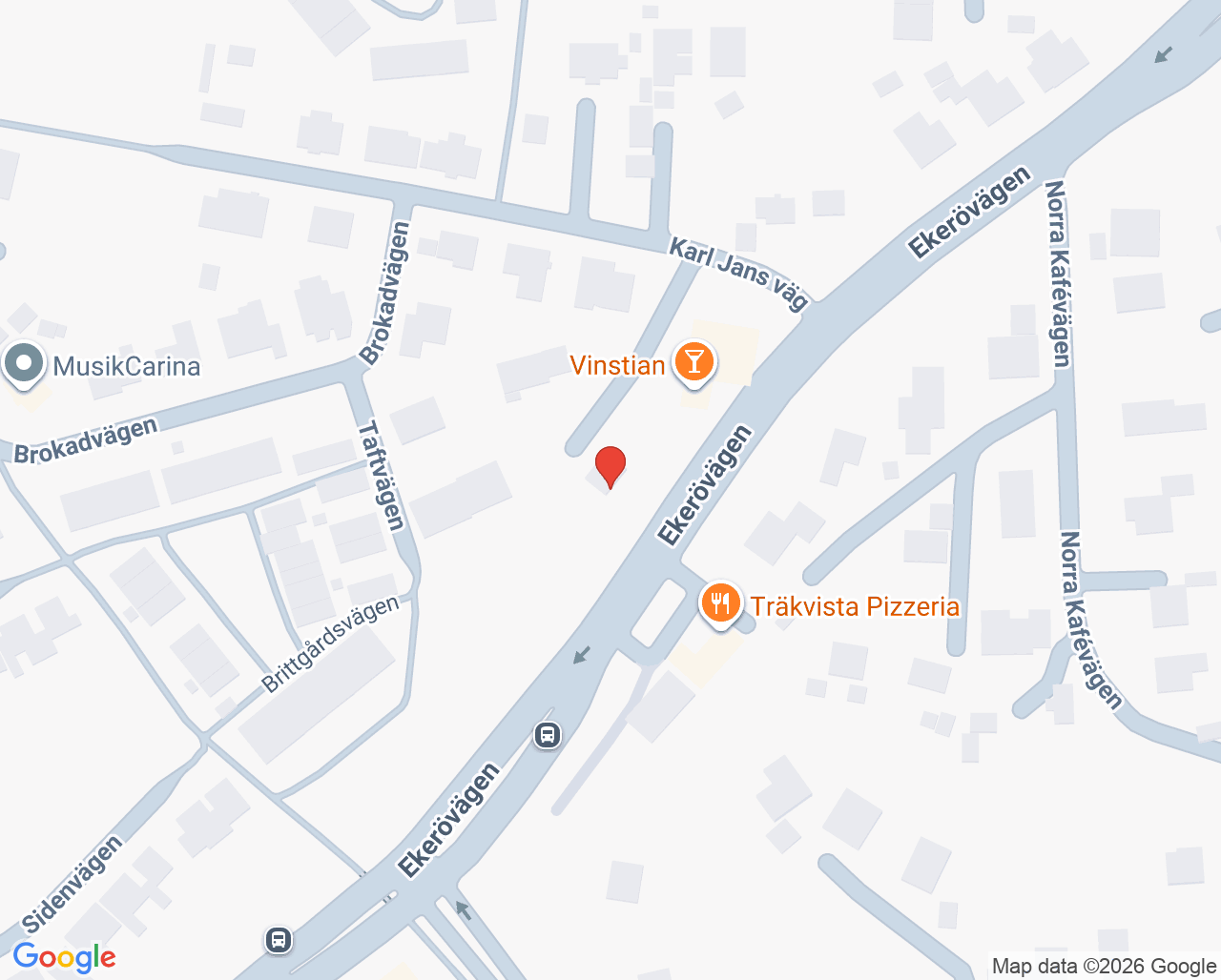 Karta till Kirokliniken - Ekerö