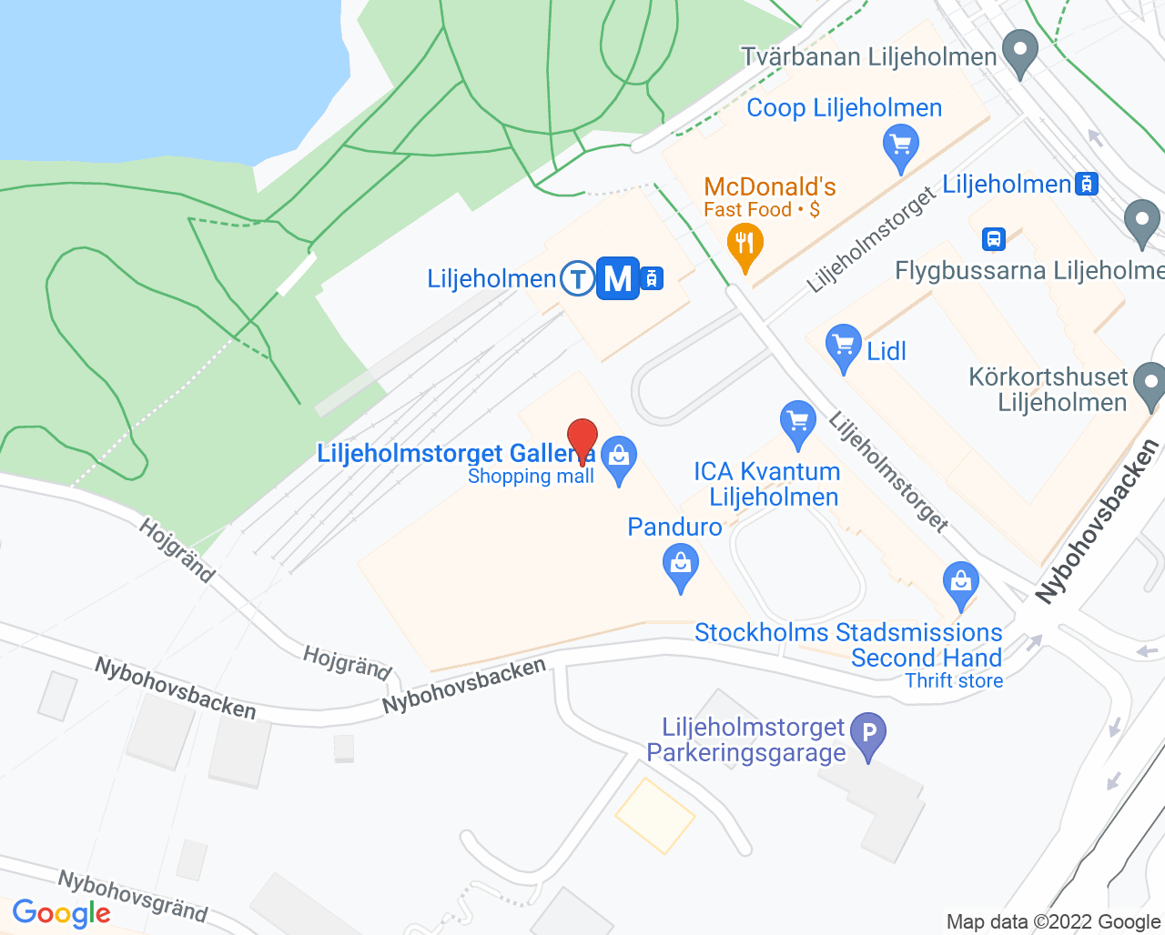 Karta till Vital Liljeholmen