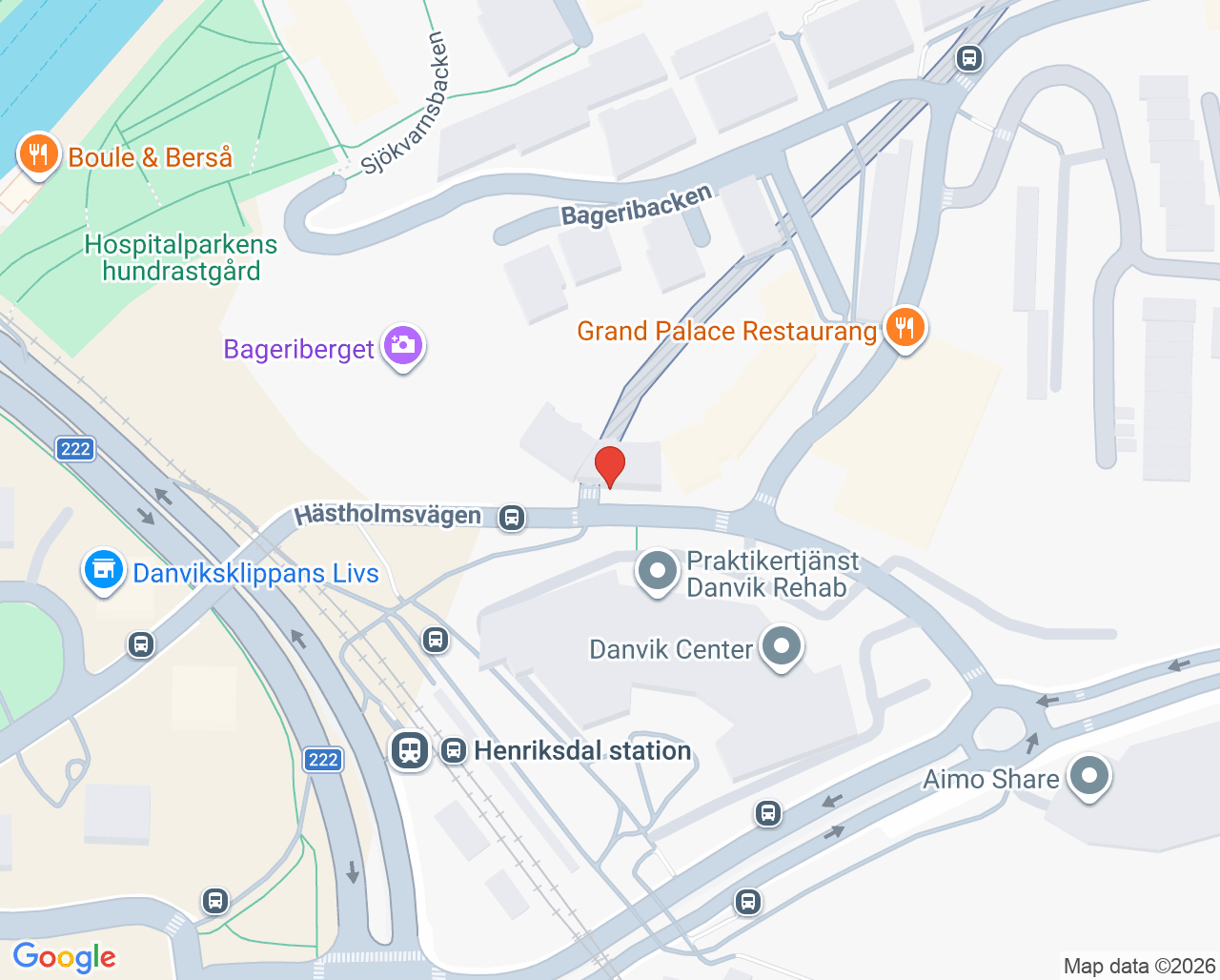 Karta till Nacka Sport och Rehab AB -Petra Une, Nacka