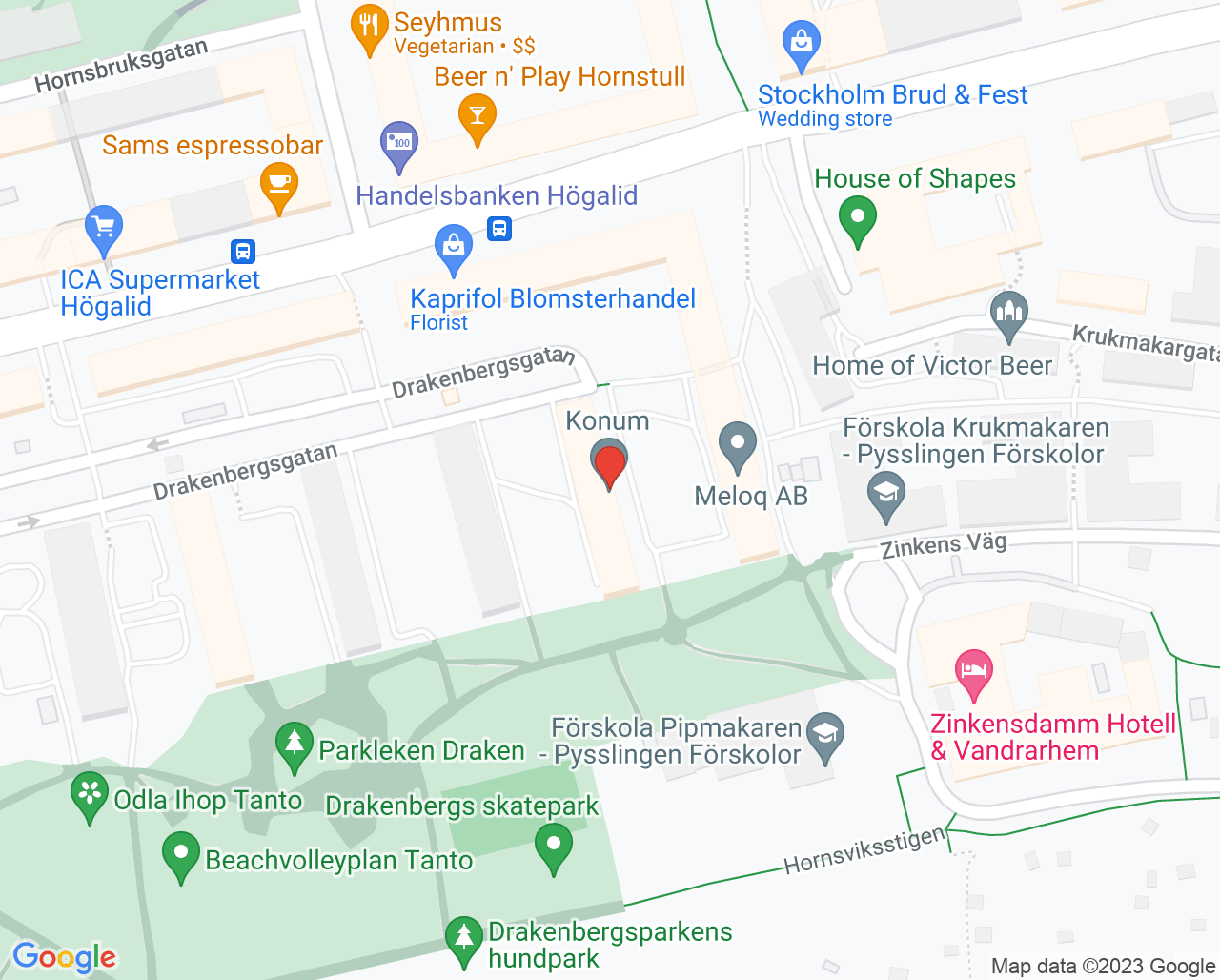 Karta till Terapi i Stockholm