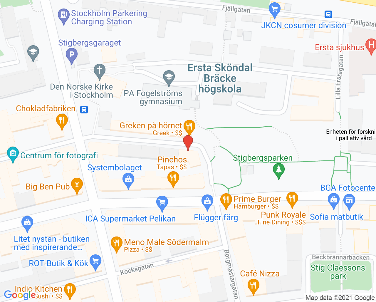 Karta till Sofia sjukgymnastik - Rasit Sunal, Södermalm