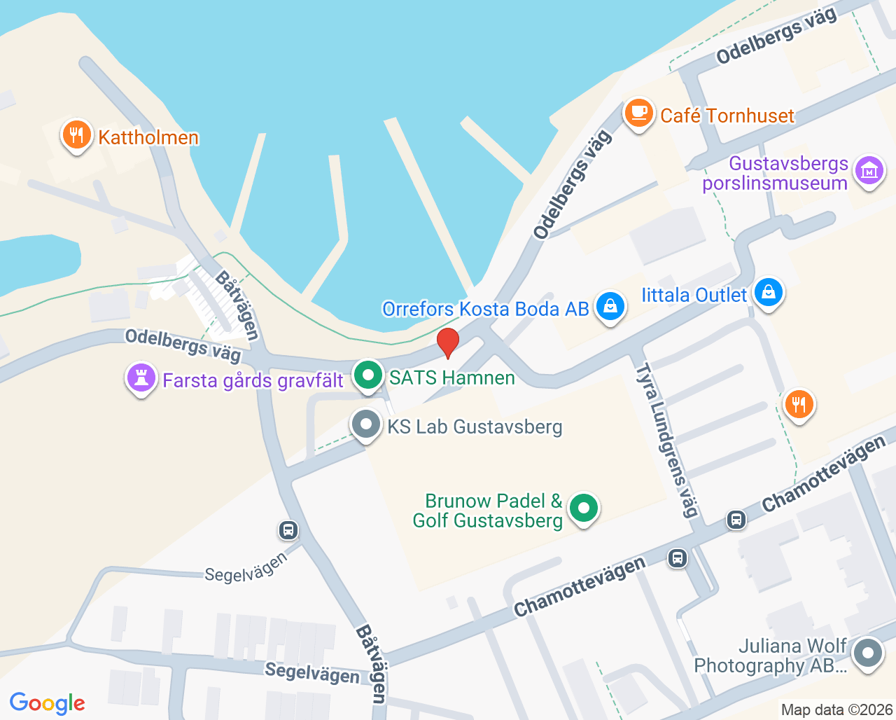 Karta till Vital Gustavsberg