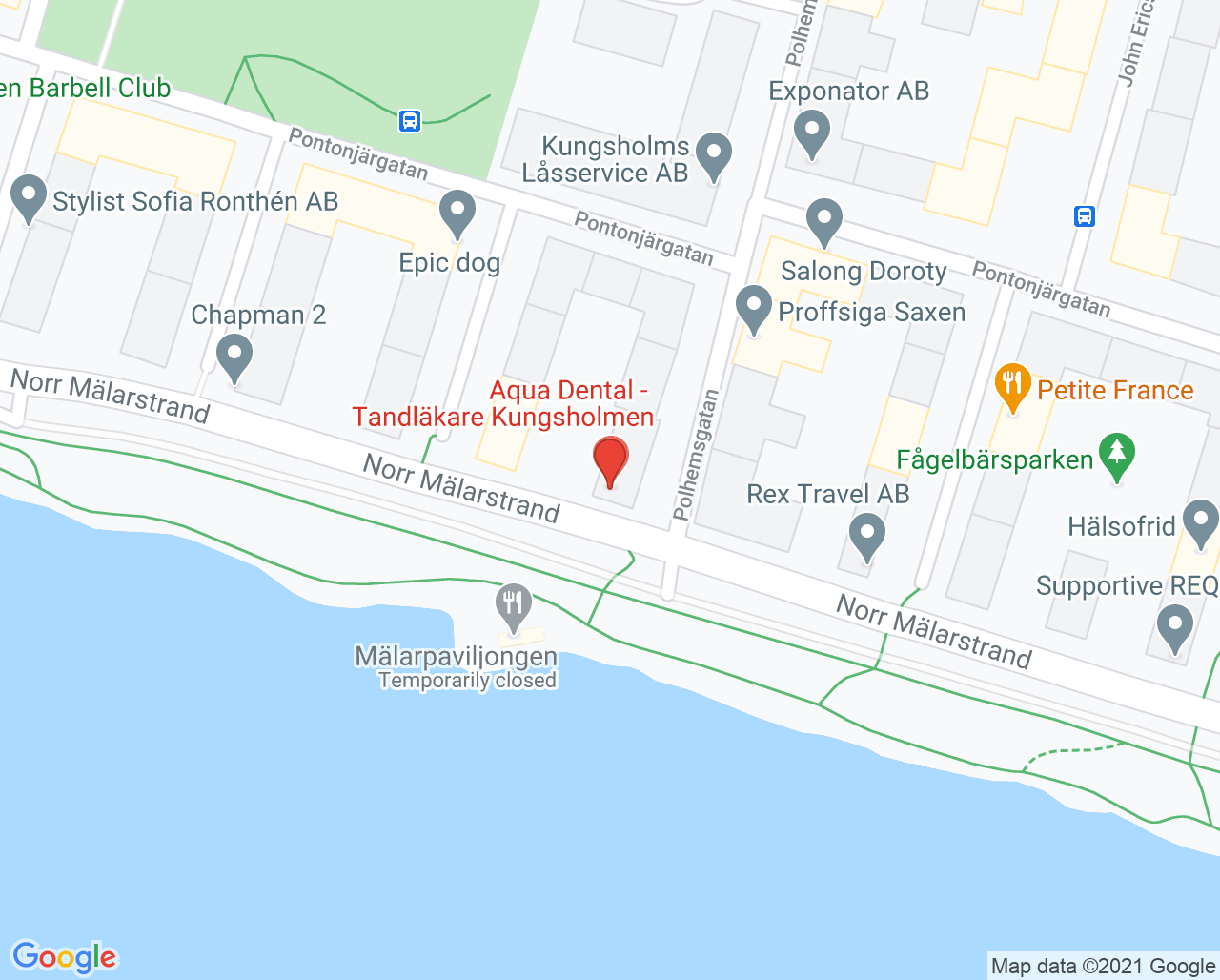 Karta till Aqua Dental Kungsholmen