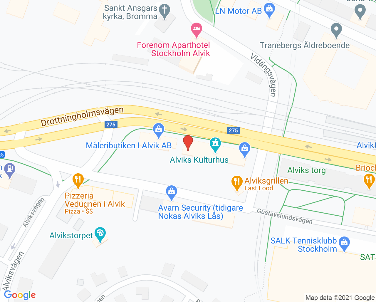 Karta till Tandregleringen Alvik