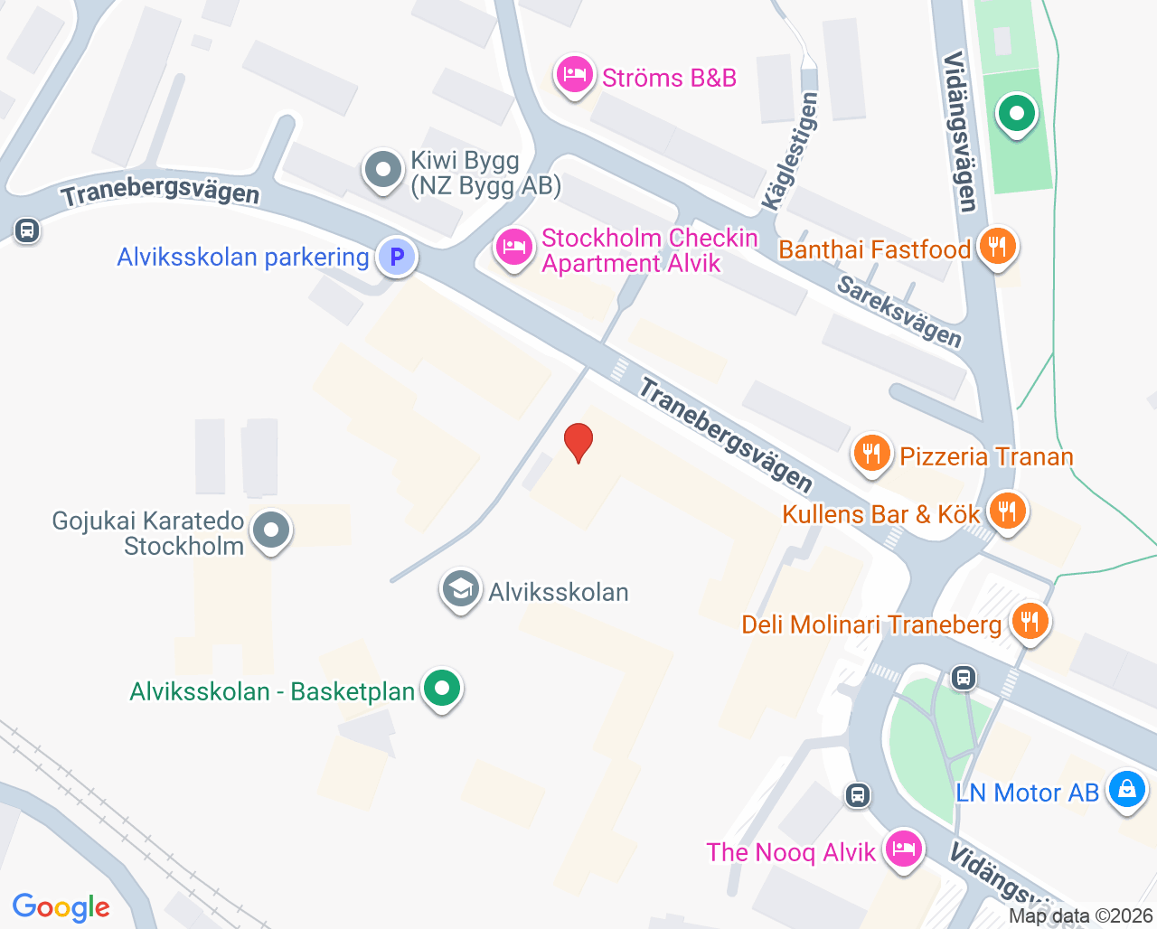 Karta till Vital Alvik