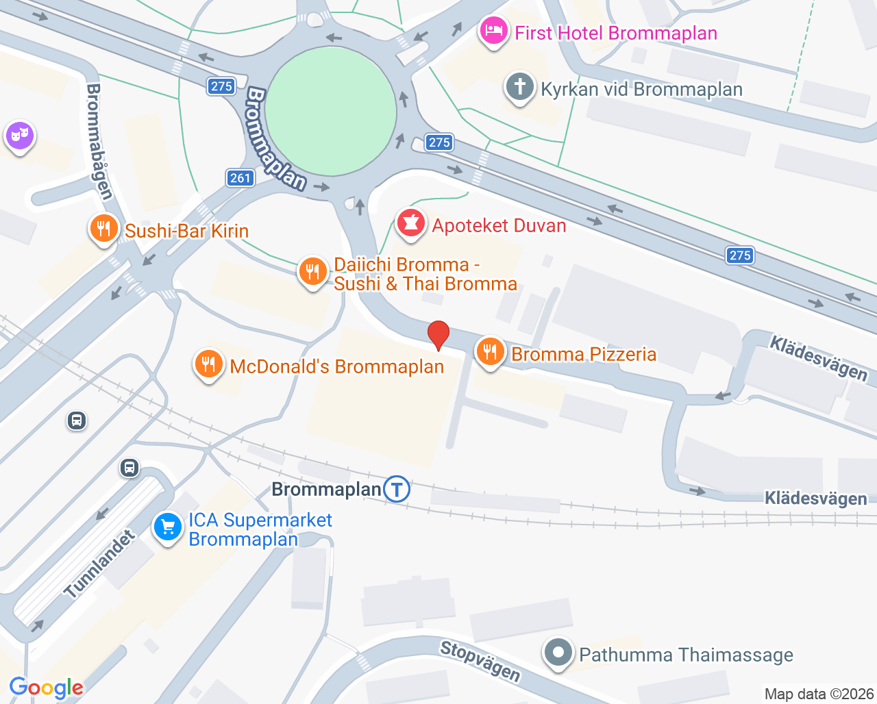 Karta till Vital Brommaplan - Karolinska Universitetslaboratoriet