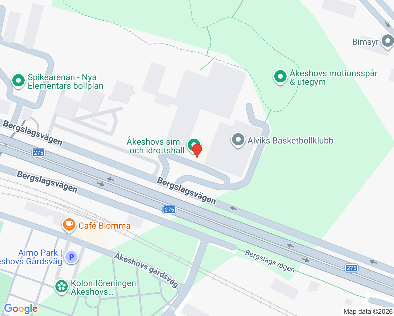Karta till Bromma Fysioterapi Blackeberg - Rydesjö Spec fysioterapi, Bromma