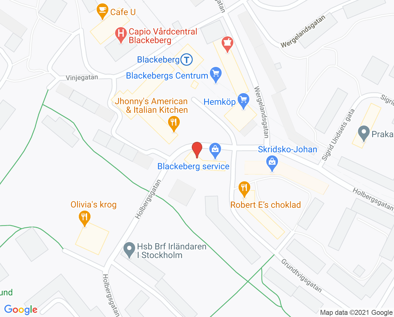 Karta till Bromma Fysioterapi Blackeberg - Tiselius Spec fysioterapi