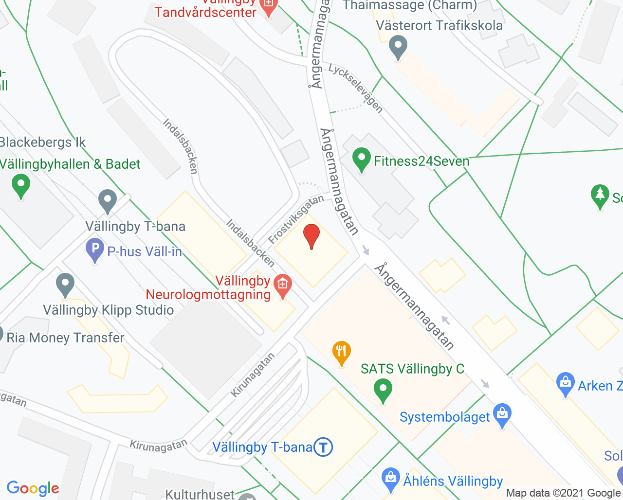 Karta till HÖR Stockholm Vällingby
