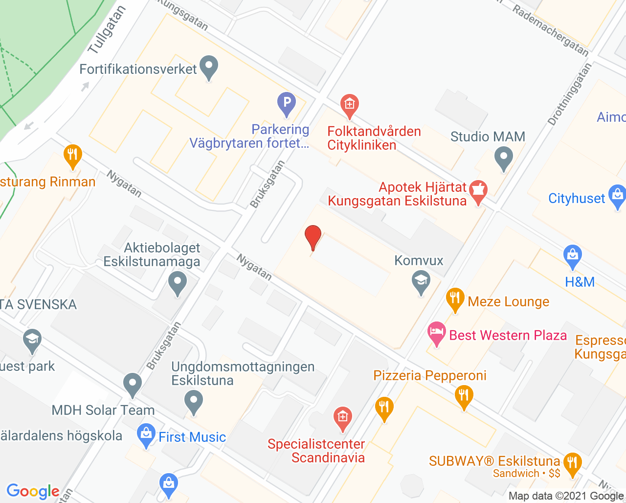 Karta till Primärvårdsjouren Vårdcentralen City Eskilstuna, Eskilstuna