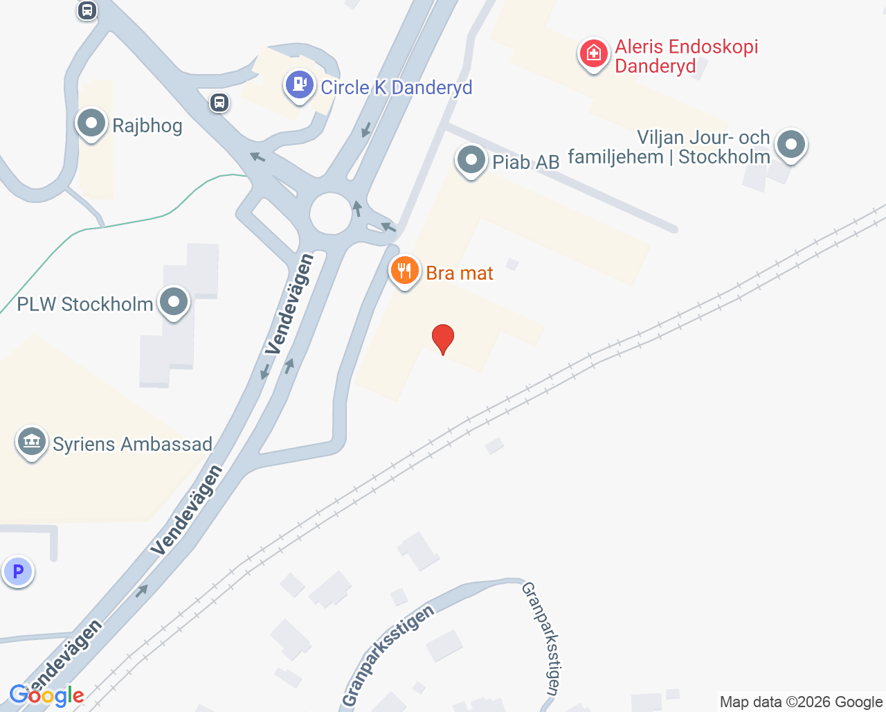 Karta till Danderyds Fysiopraktik - Kerstin Janson, Djursholms Centrum