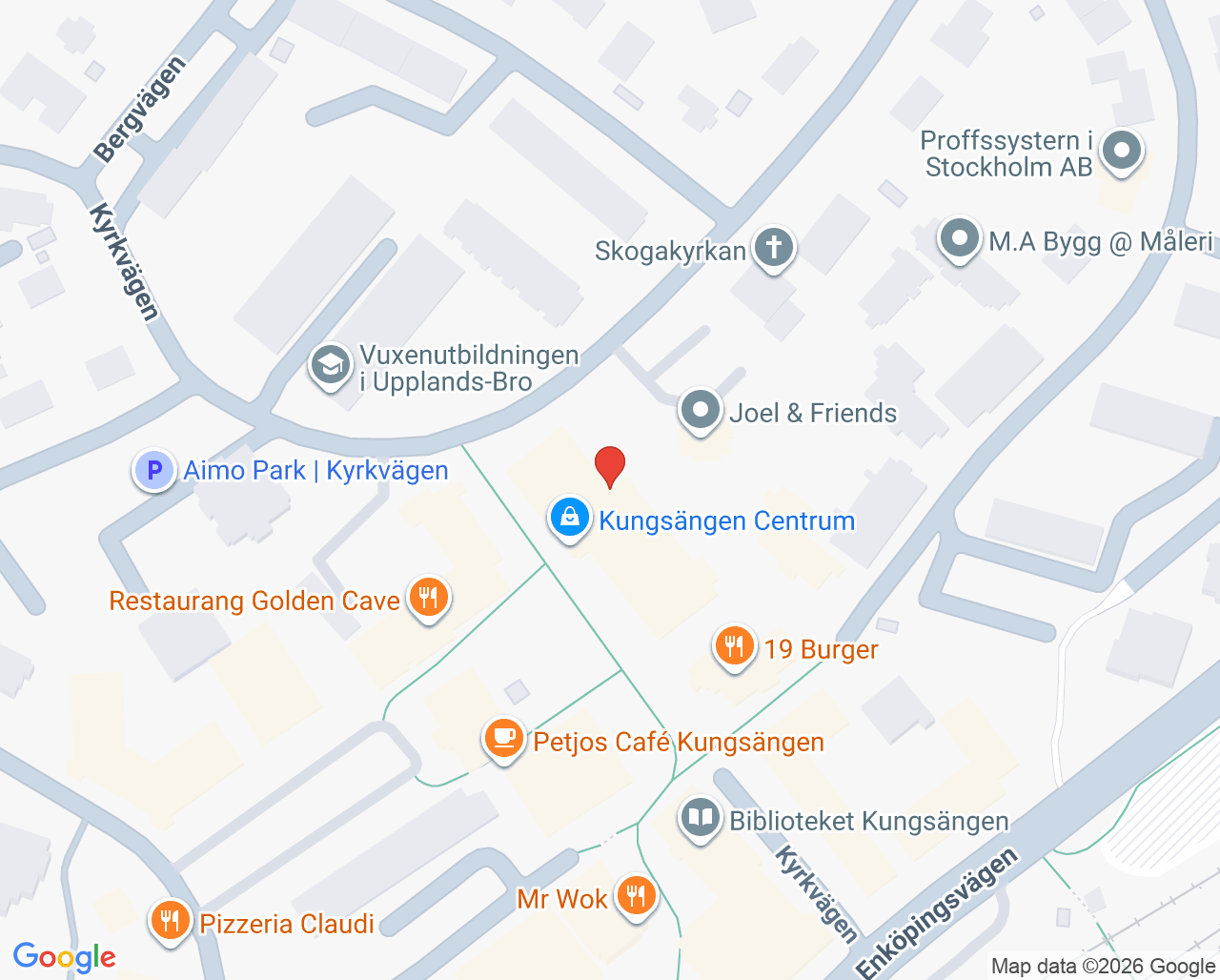 Karta till Upplands Bro ungdomsmottagning