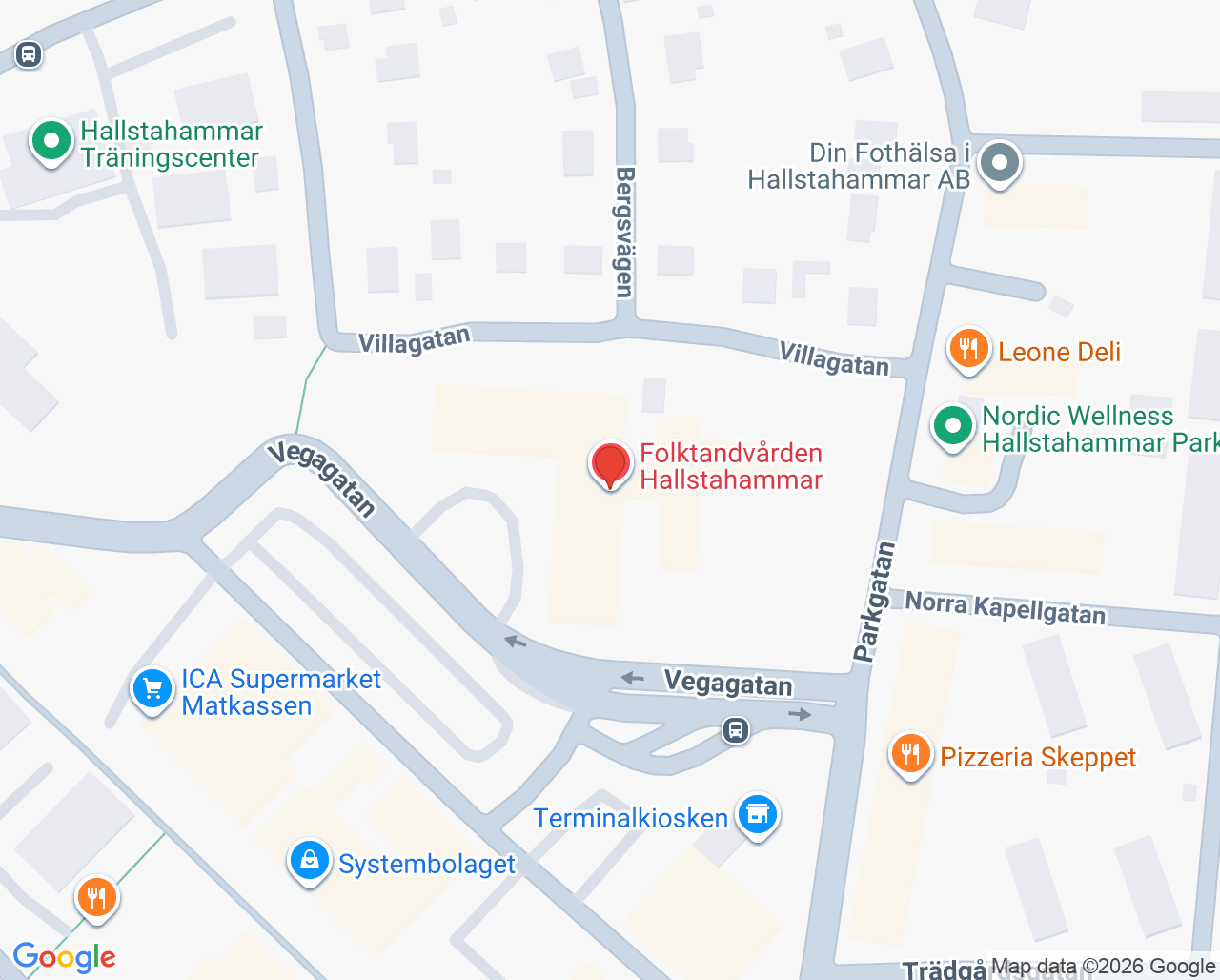 Karta till Hallstahammar Fysioterapimottagning