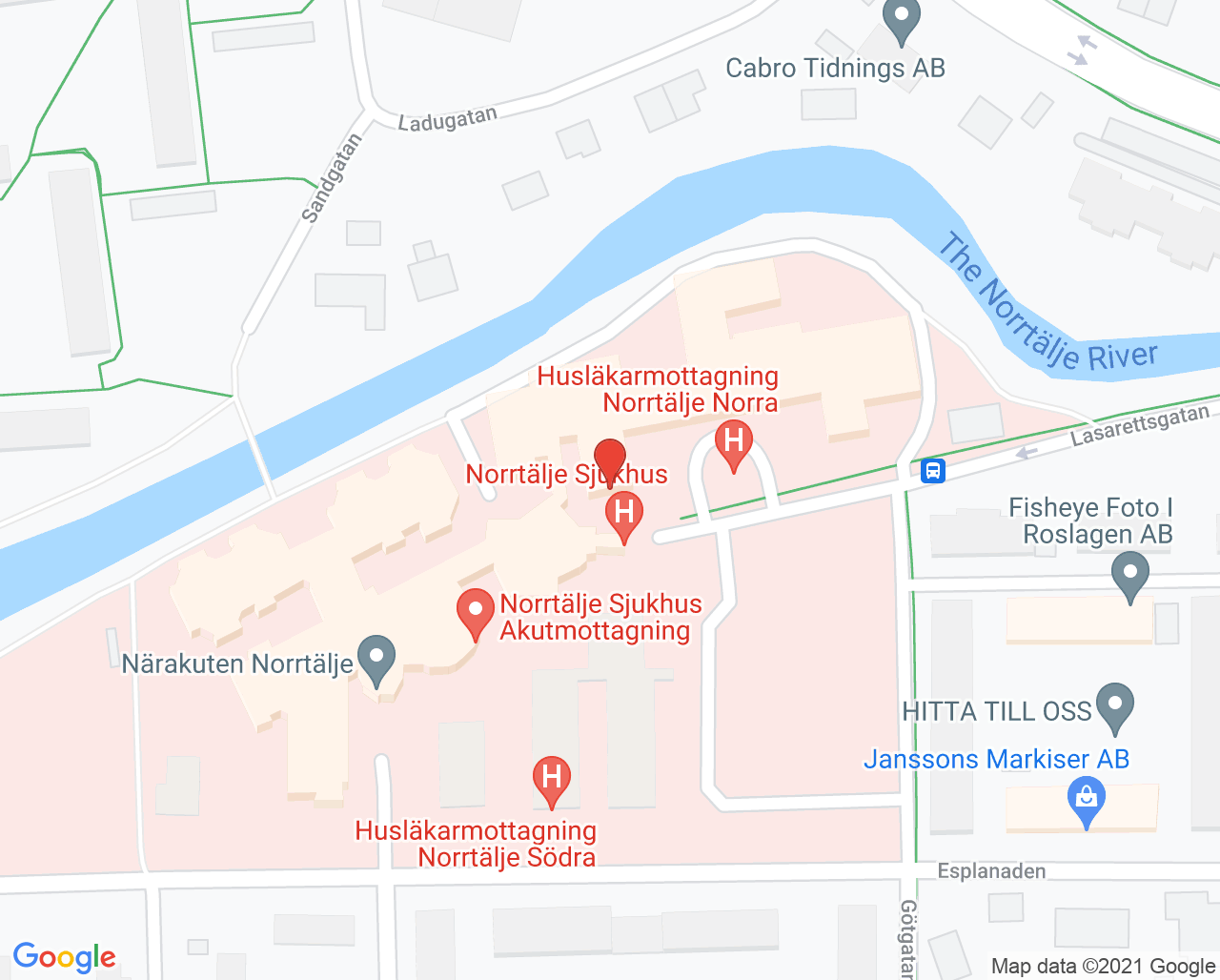Karta till Lungmedicinsk mottagning