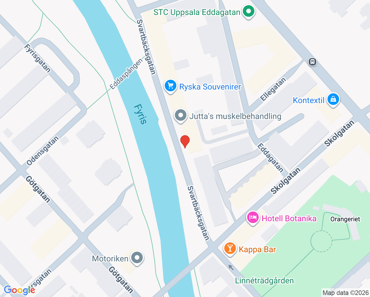 Karta till Psykosoma, Uppsala