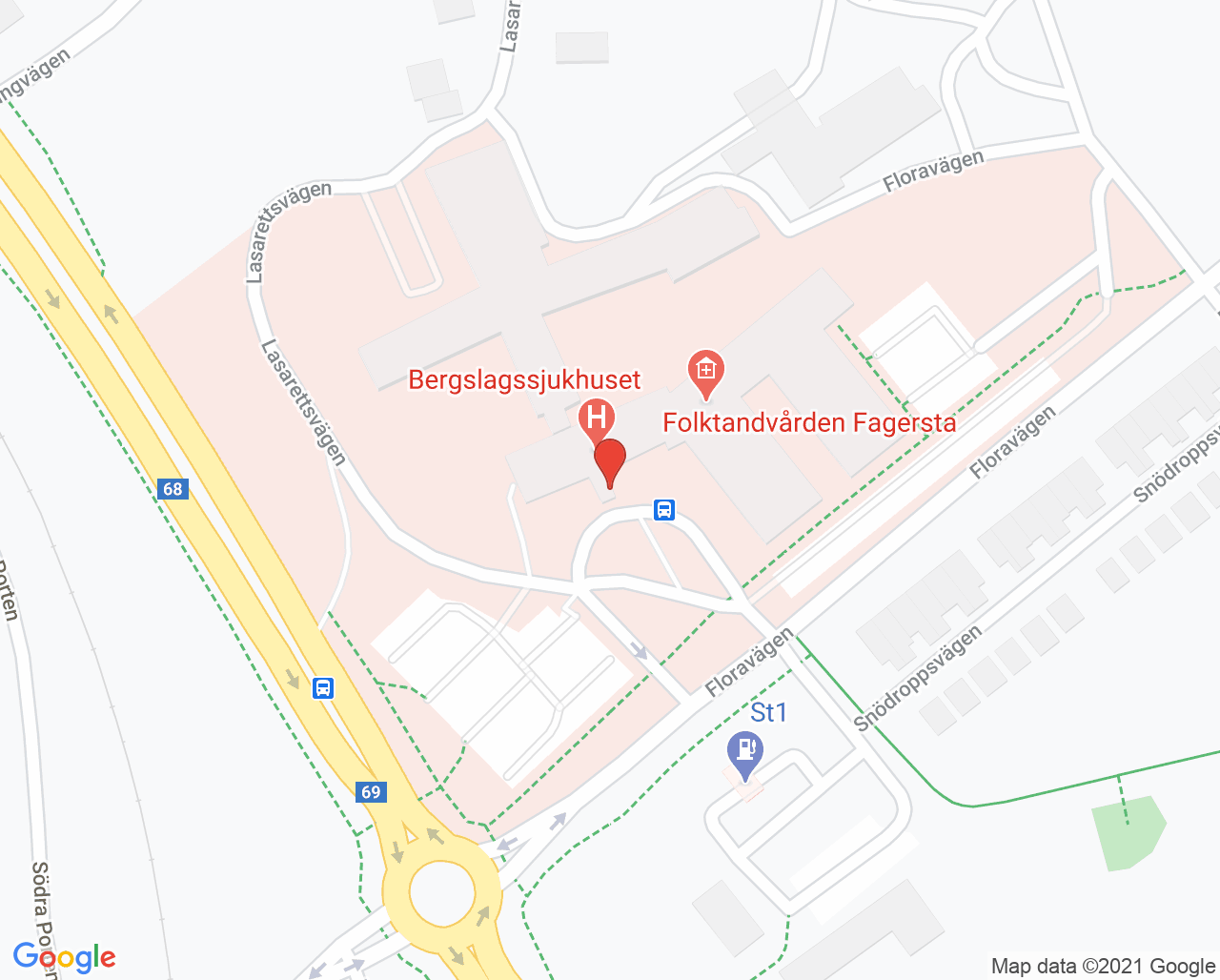 Karta till Folktandvården Fagersta