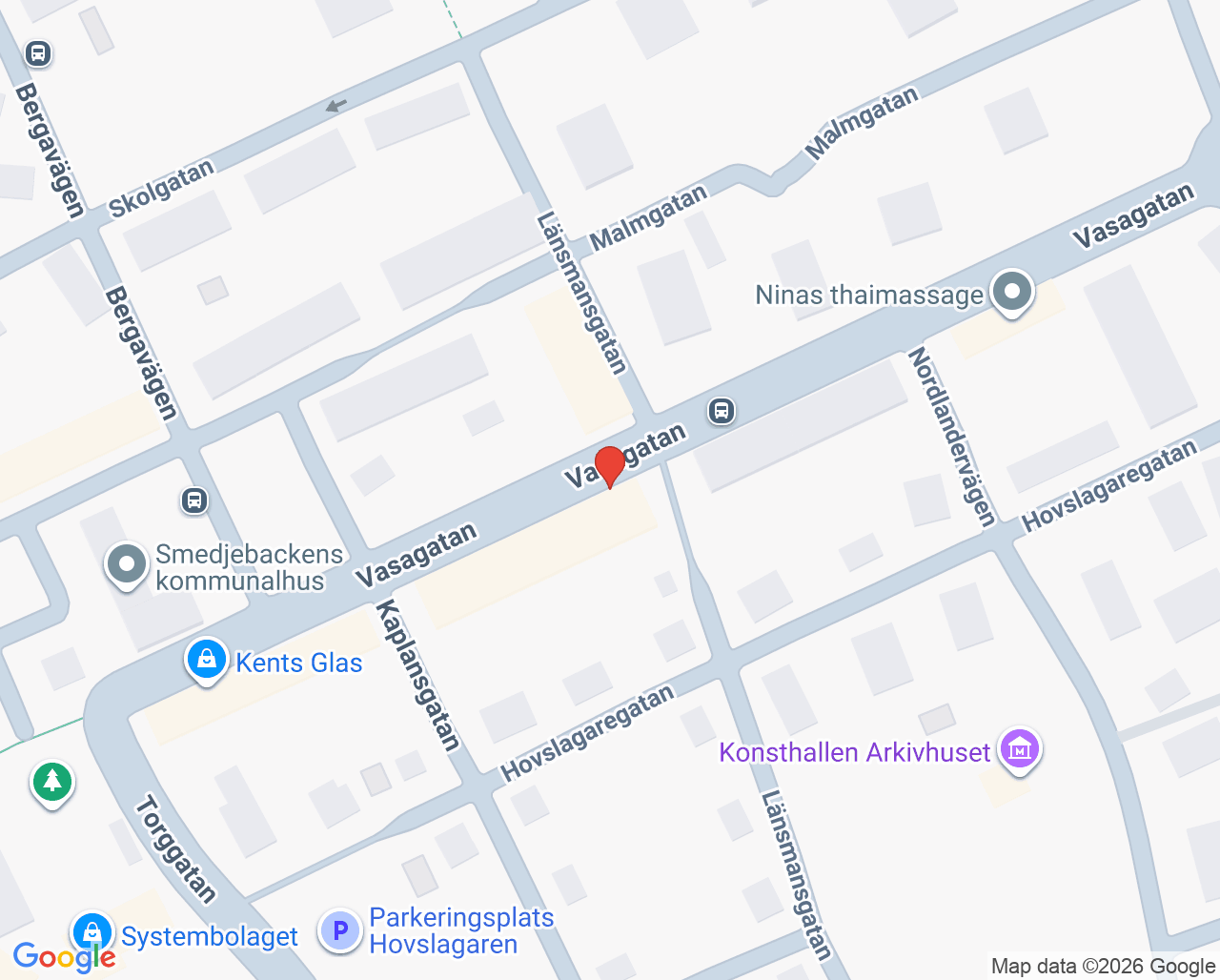 Karta till Ungdomsmottagning Smedjebacken