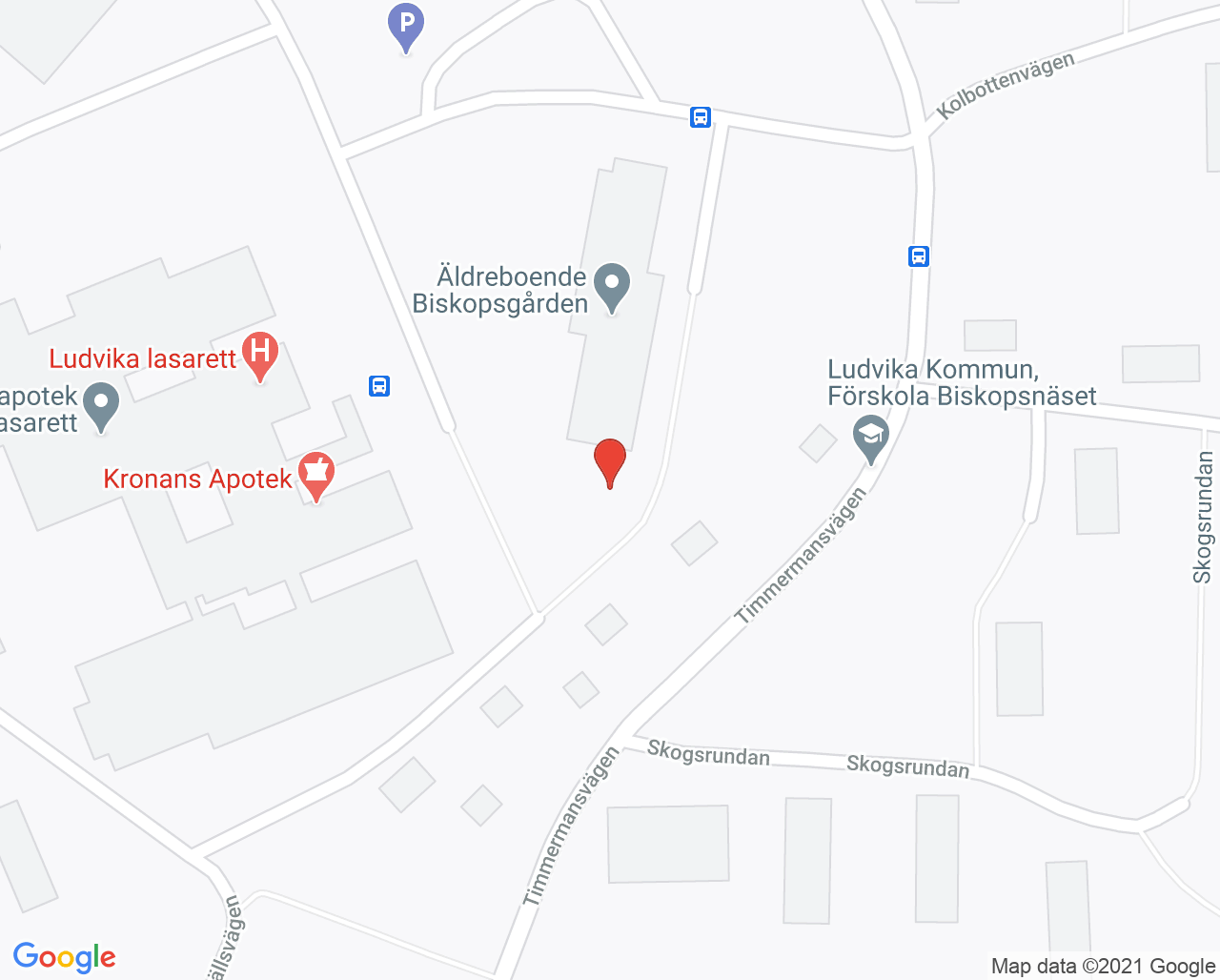 Karta till Barnmorskemottagning Ludvika