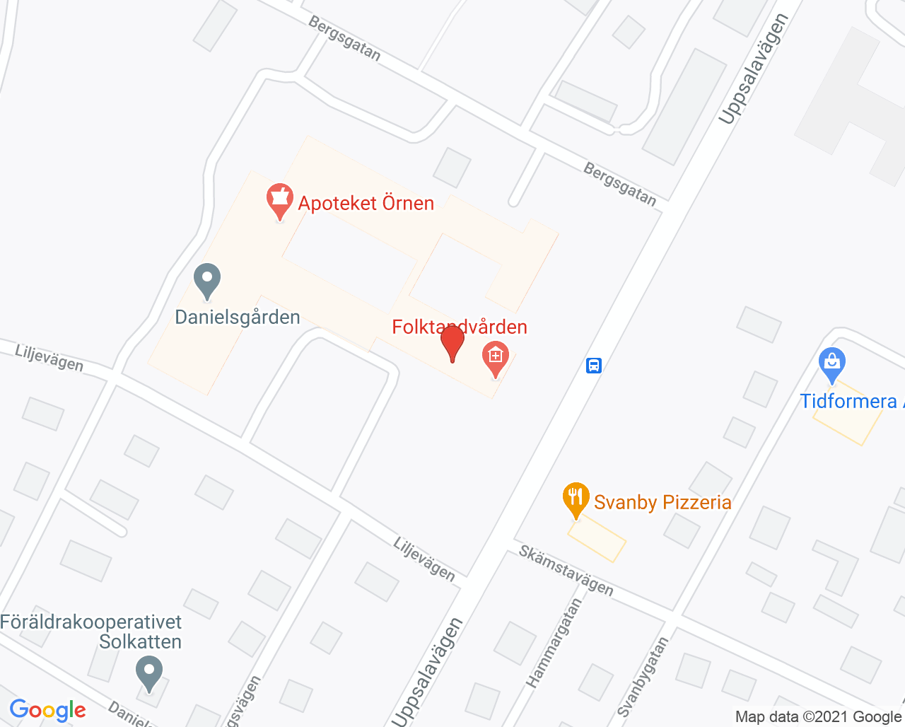 Karta till Barnavårdscentral Tierps vårdcentral, Tierp