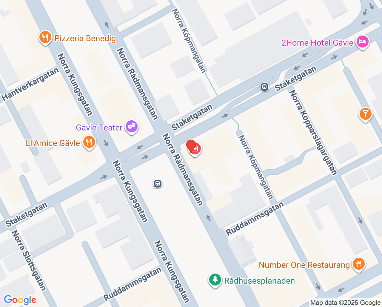 Karta till Audika Gävle