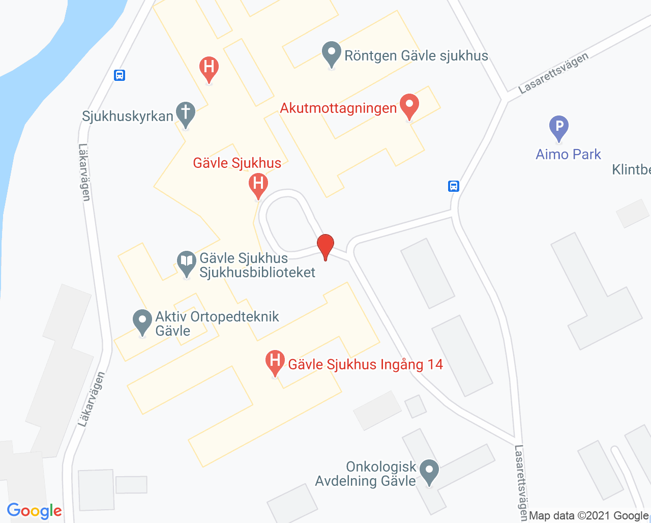 Karta till Klinisk Patologi och Cytologi