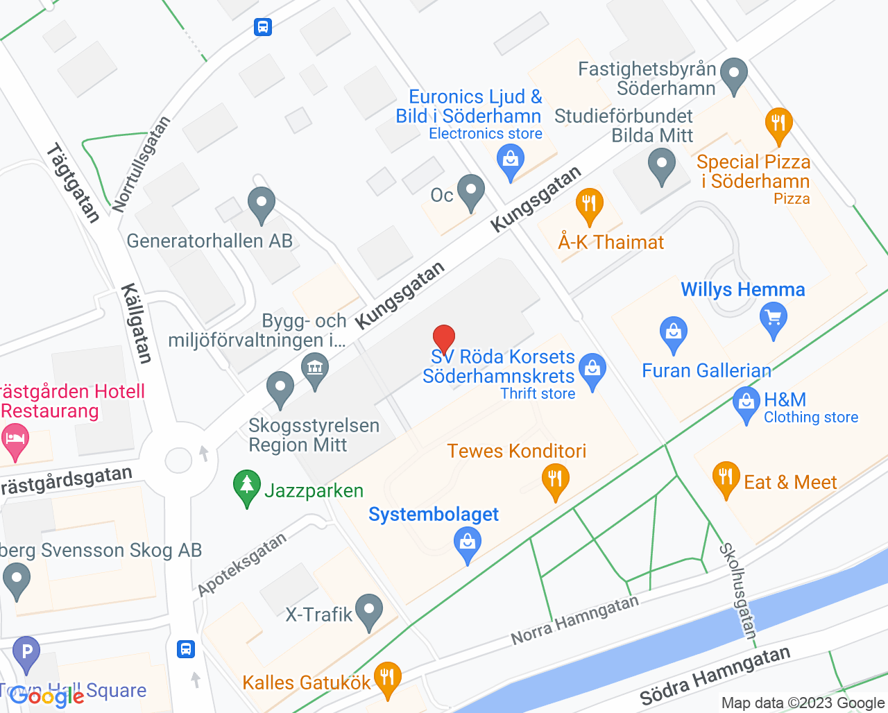 Karta till Folktandvården Söderhamn