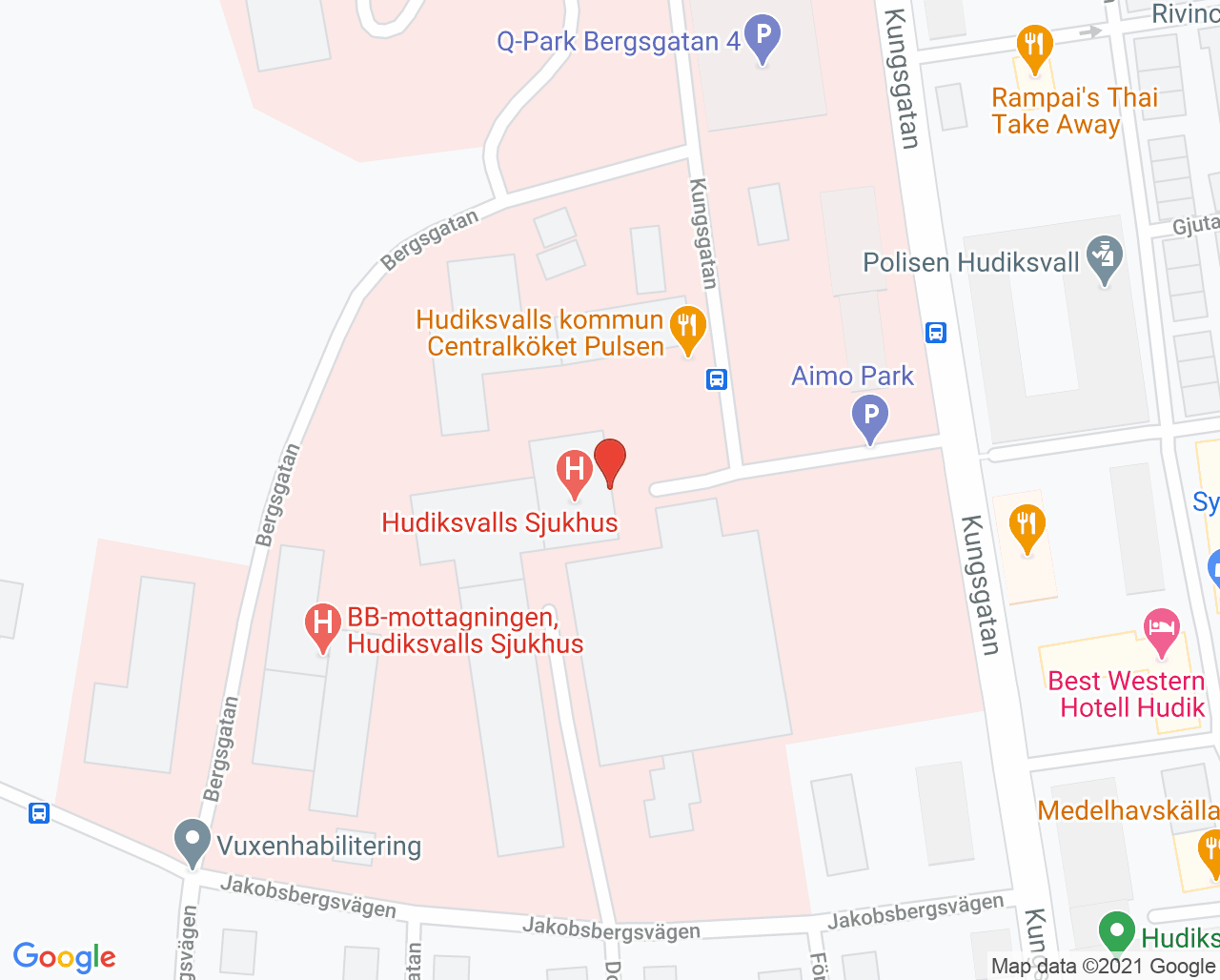 Karta till Operation Hudiksvall