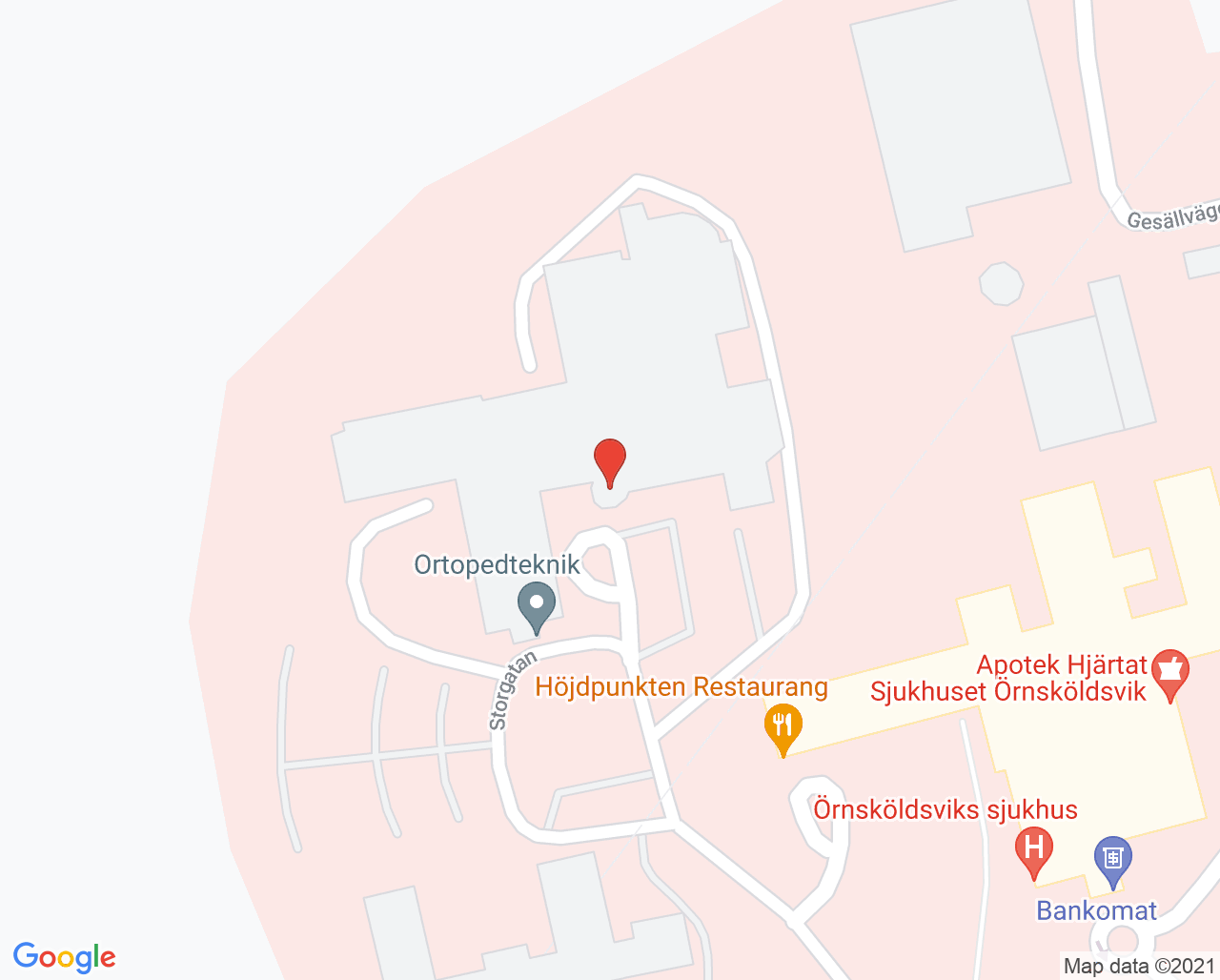 Karta till Kuratorsmottagning Örnsköldsvik