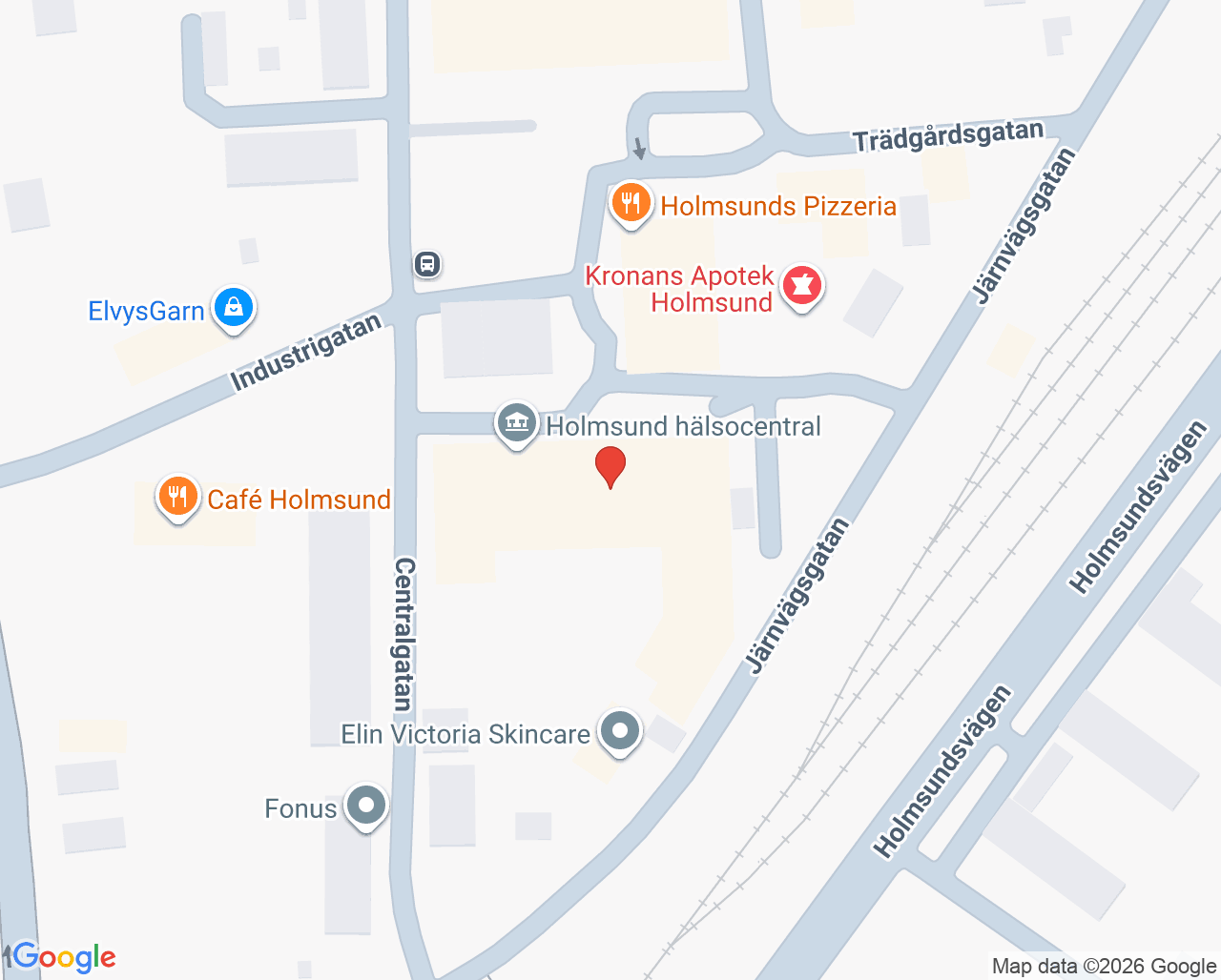 Karta till Folktandvården Holmsund
