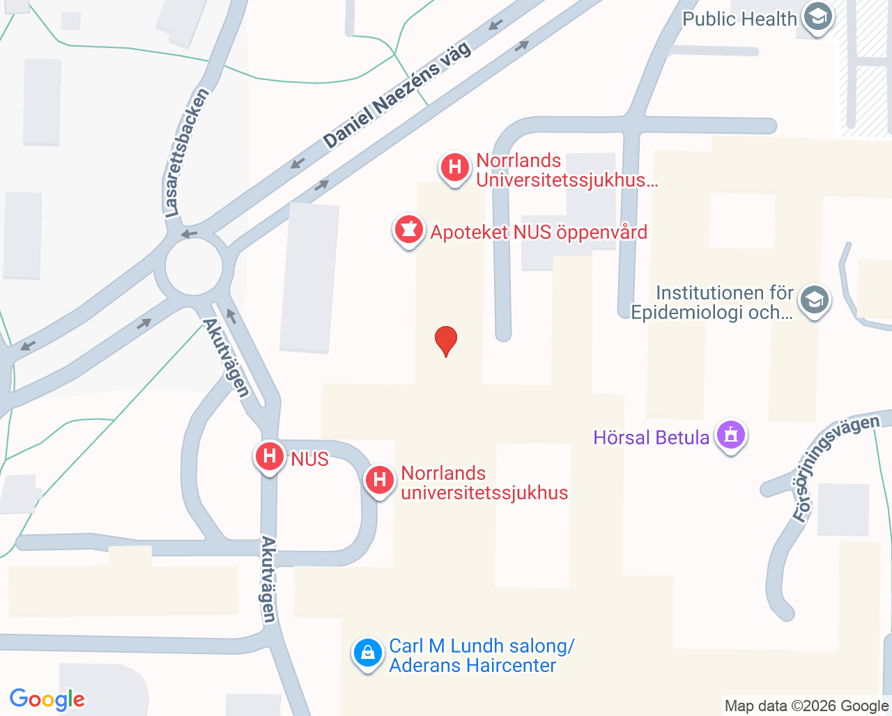 Karta till Kemi Umeå