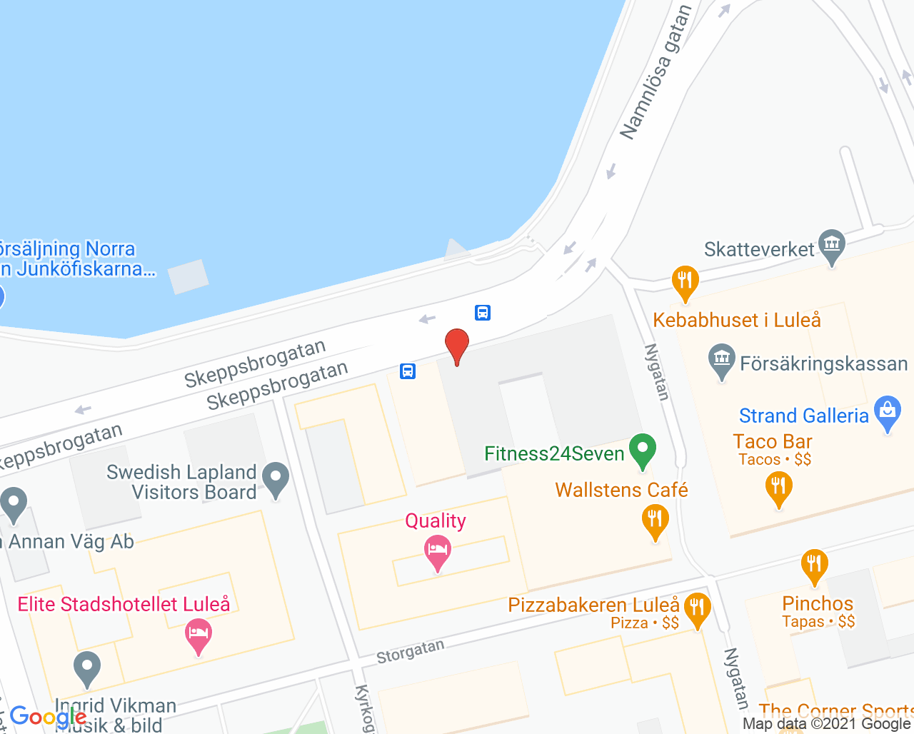 Karta till Specialisttandvård bettfysiologi, Luleå