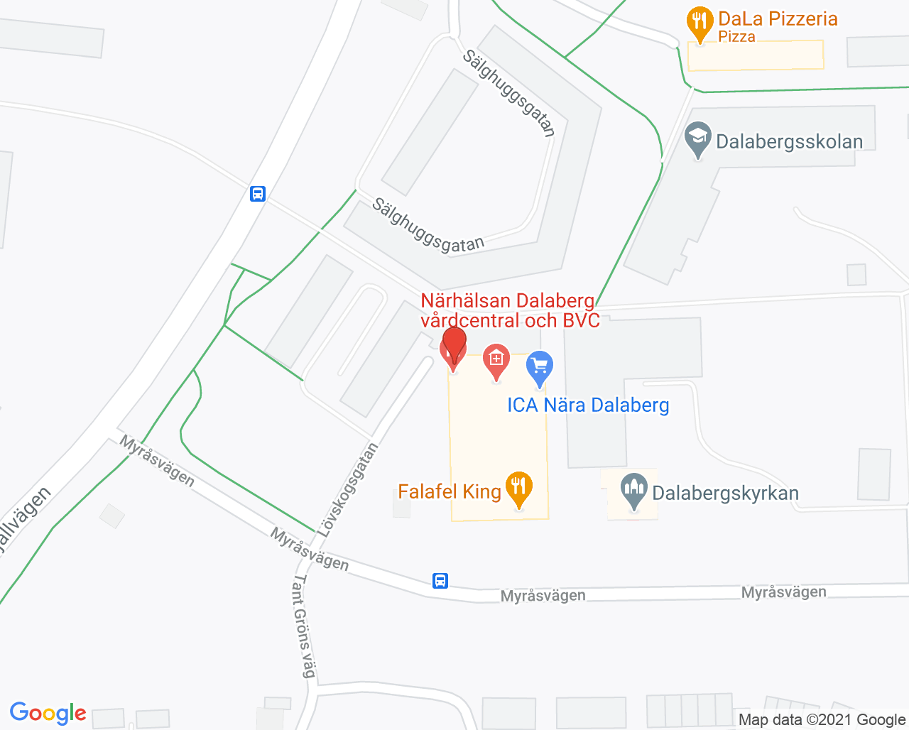 Karta till Folktandvården Dalaberg Uddevalla, Uddevalla