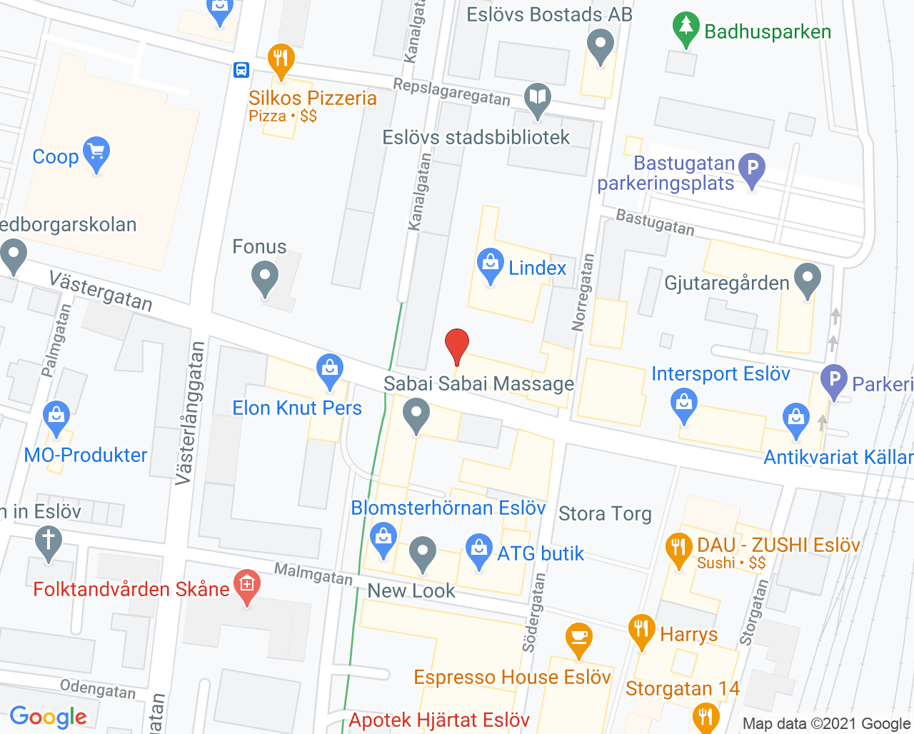 Karta till Synsam Eslöv