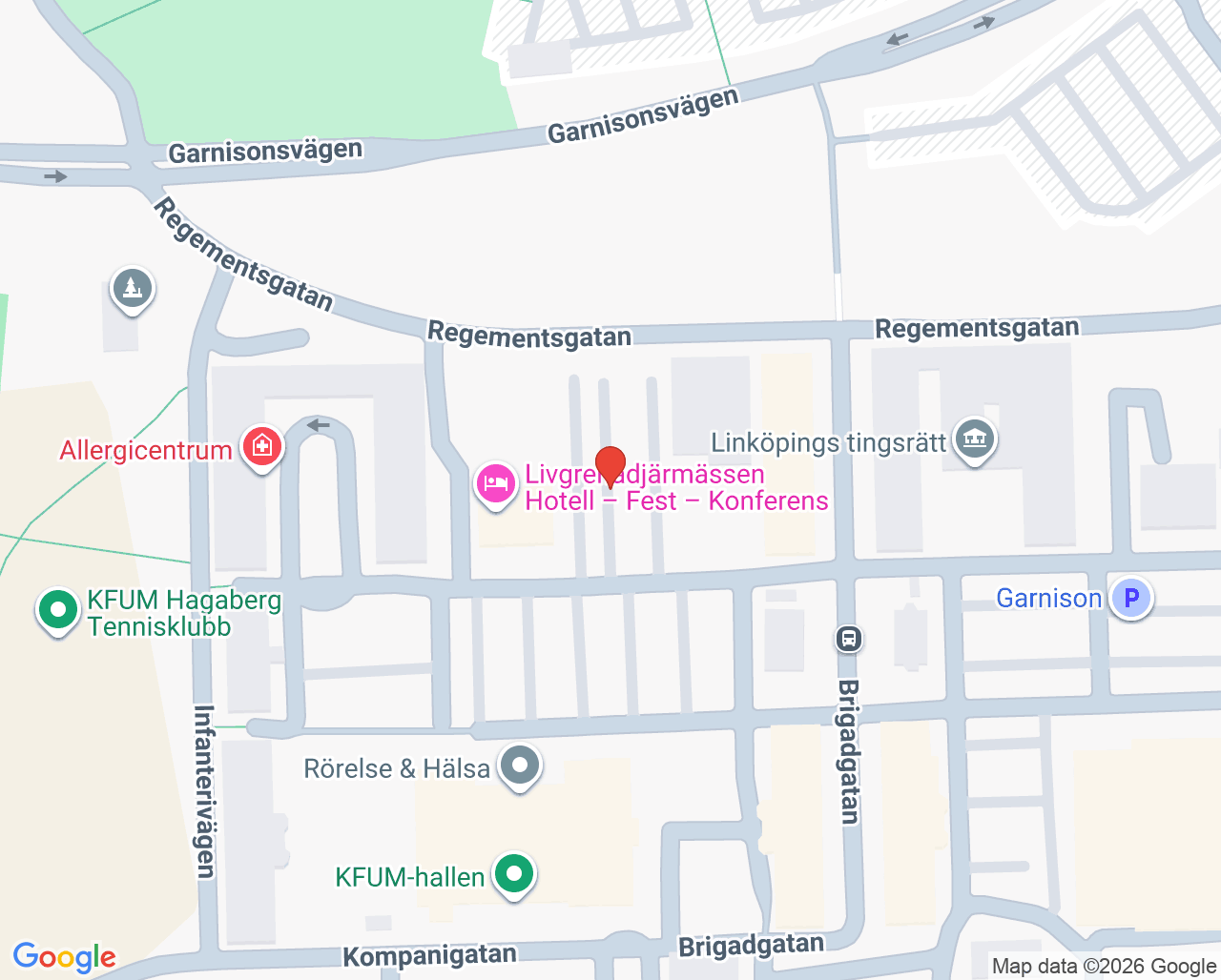 Karta till Fotografering öga f diabetiker Linköping, Ögonkliniken