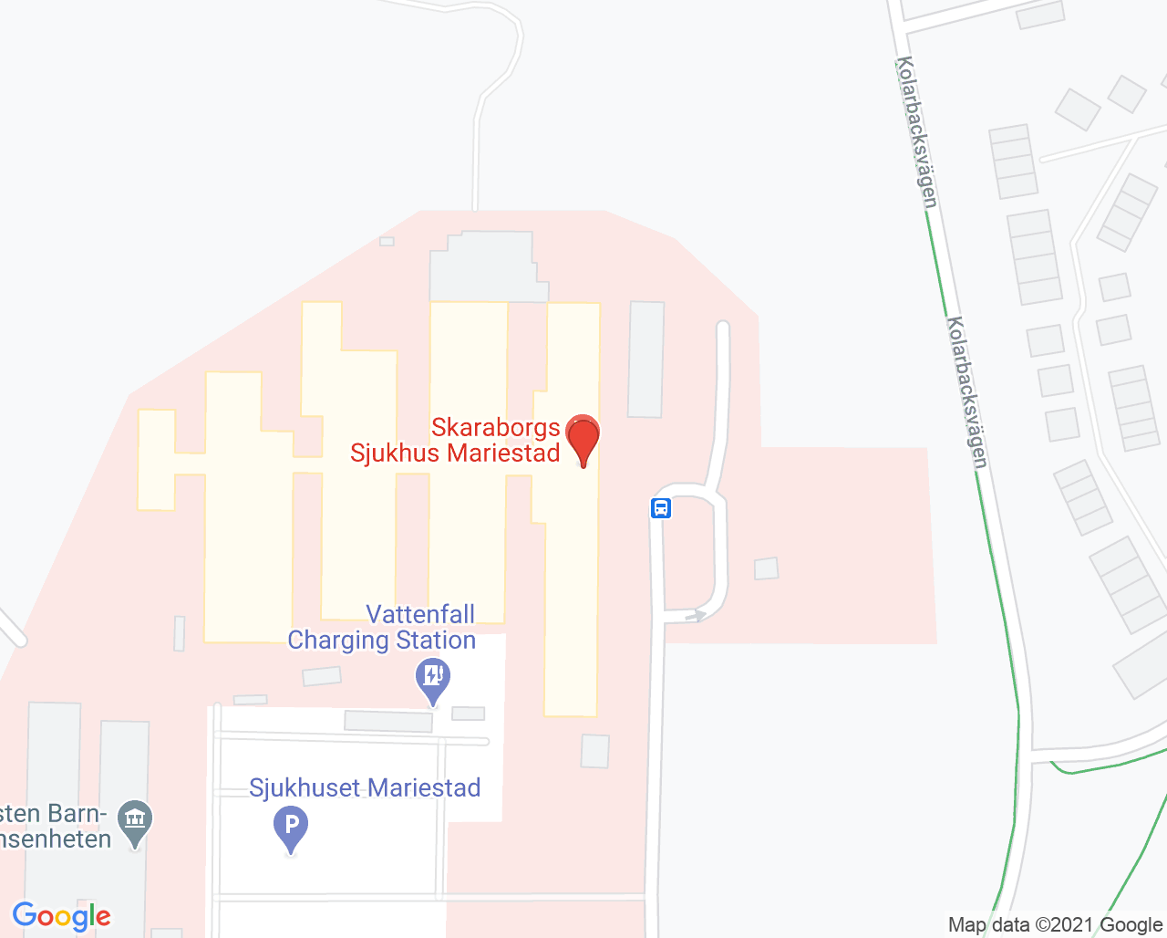Karta till Närhälsan Mariestad jourcentral, Mariestad