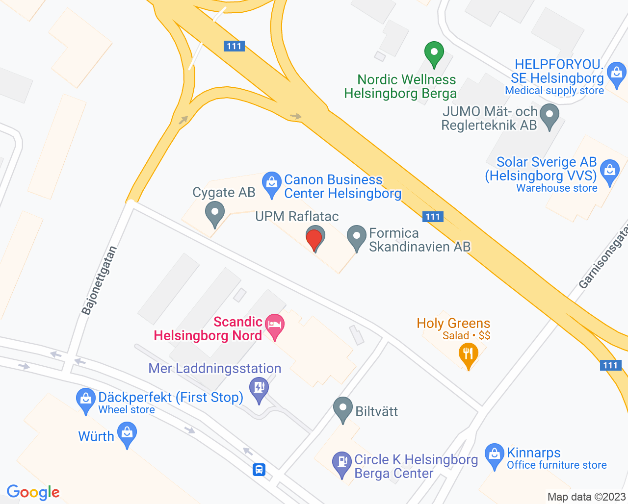 Karta till Lövensjö Charlotte, Helsingborg