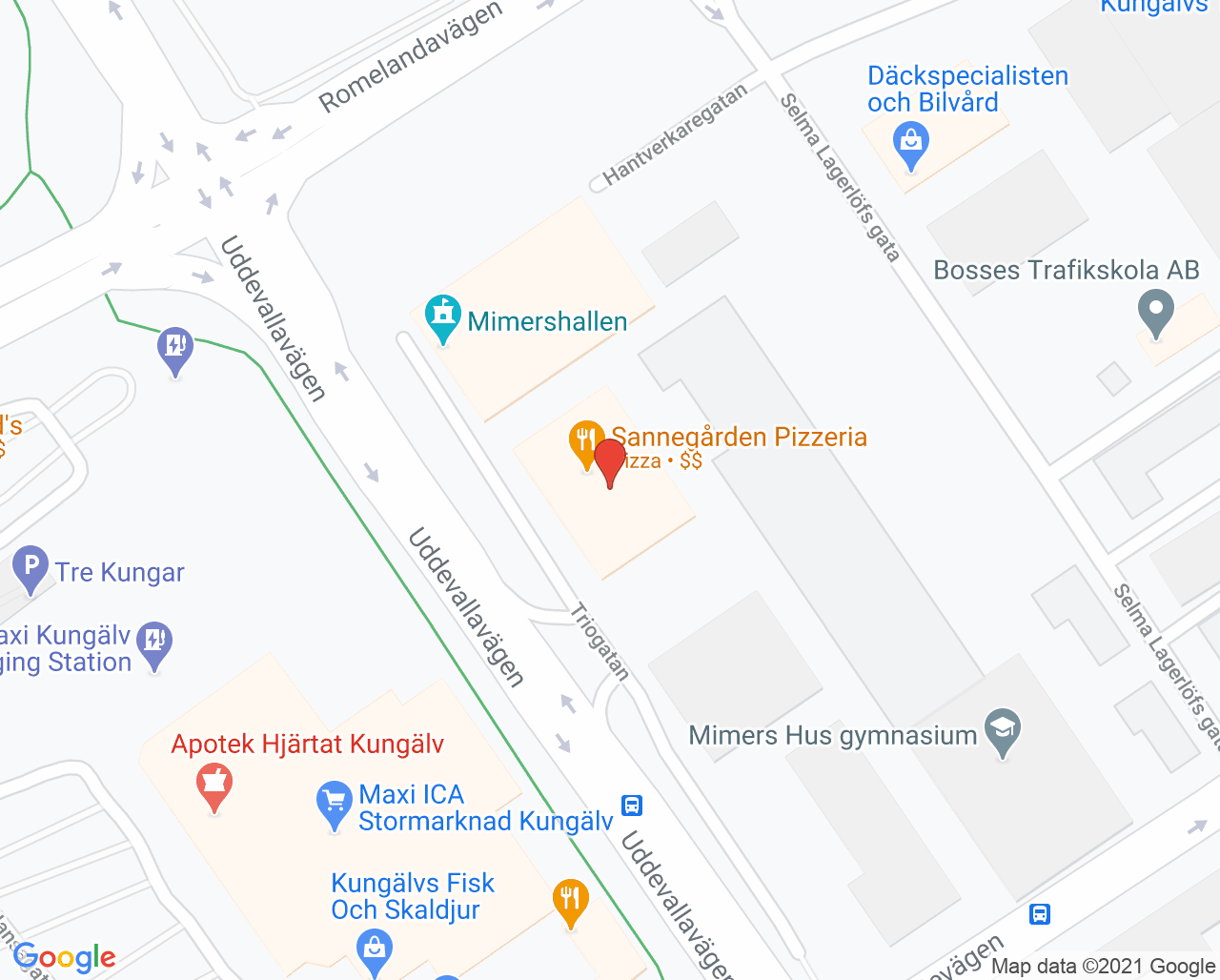 Karta till BVC Centrumpraktiken, Kungälv