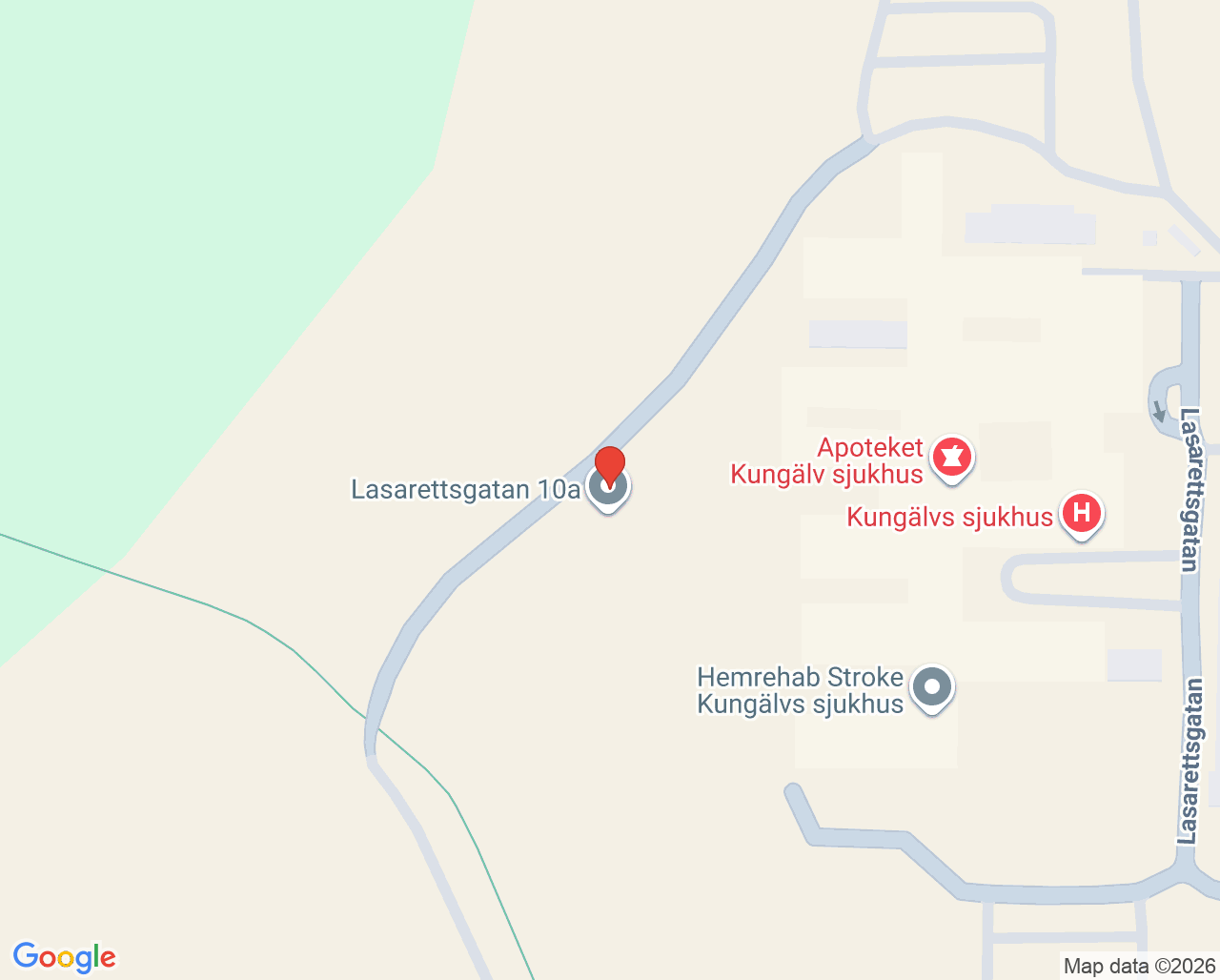 Karta till LARO-mottagning Kungälv