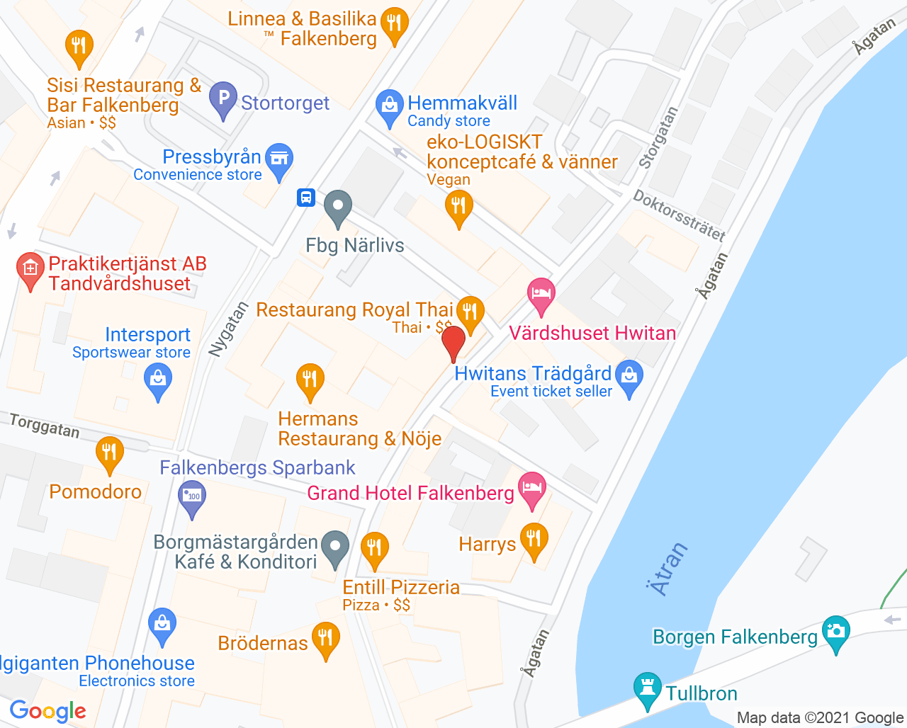 Karta till Stab, Falkenberg